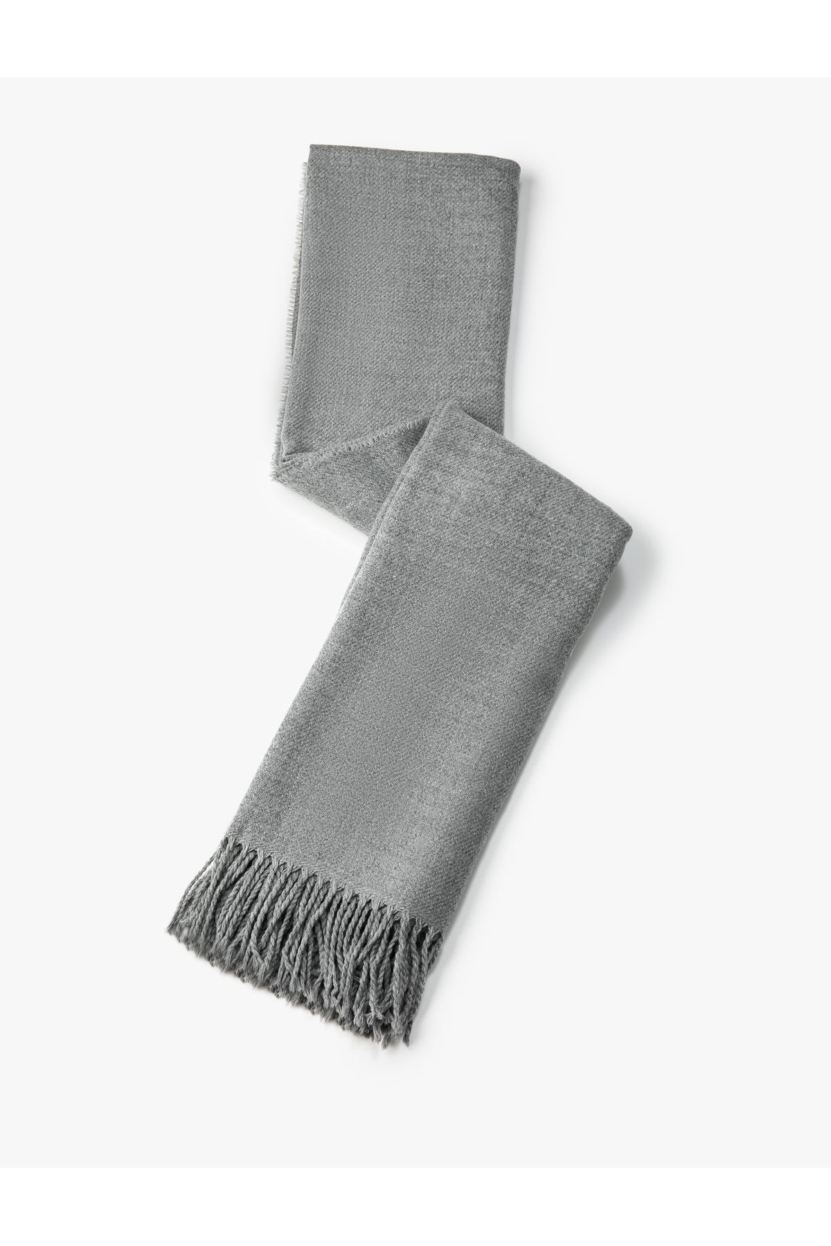 Koton-Soft Textured Tassel Scarf 1