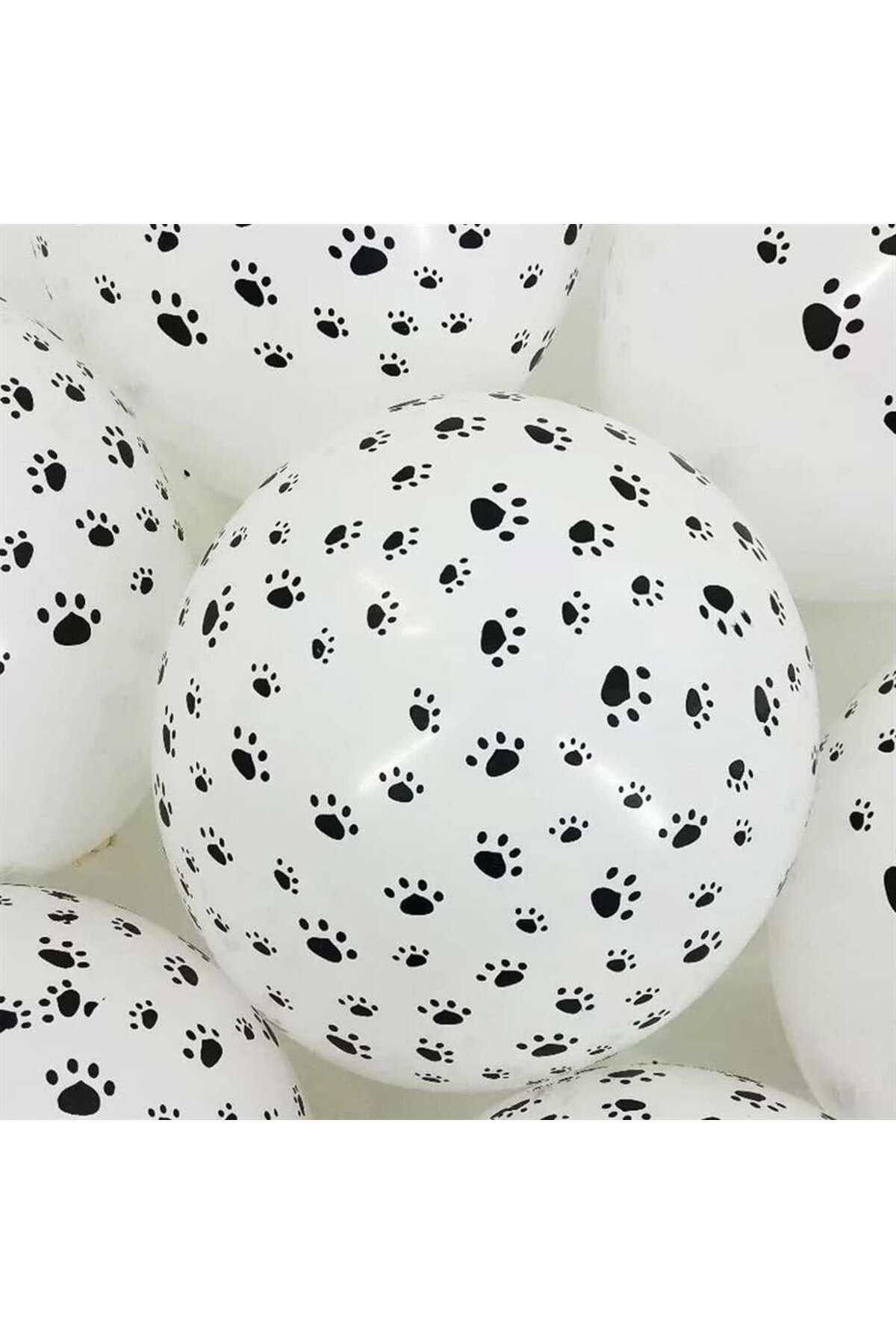 turkuaz parti-10-Piece Paw Printed Balloon with Cat and Dog Pattern 2