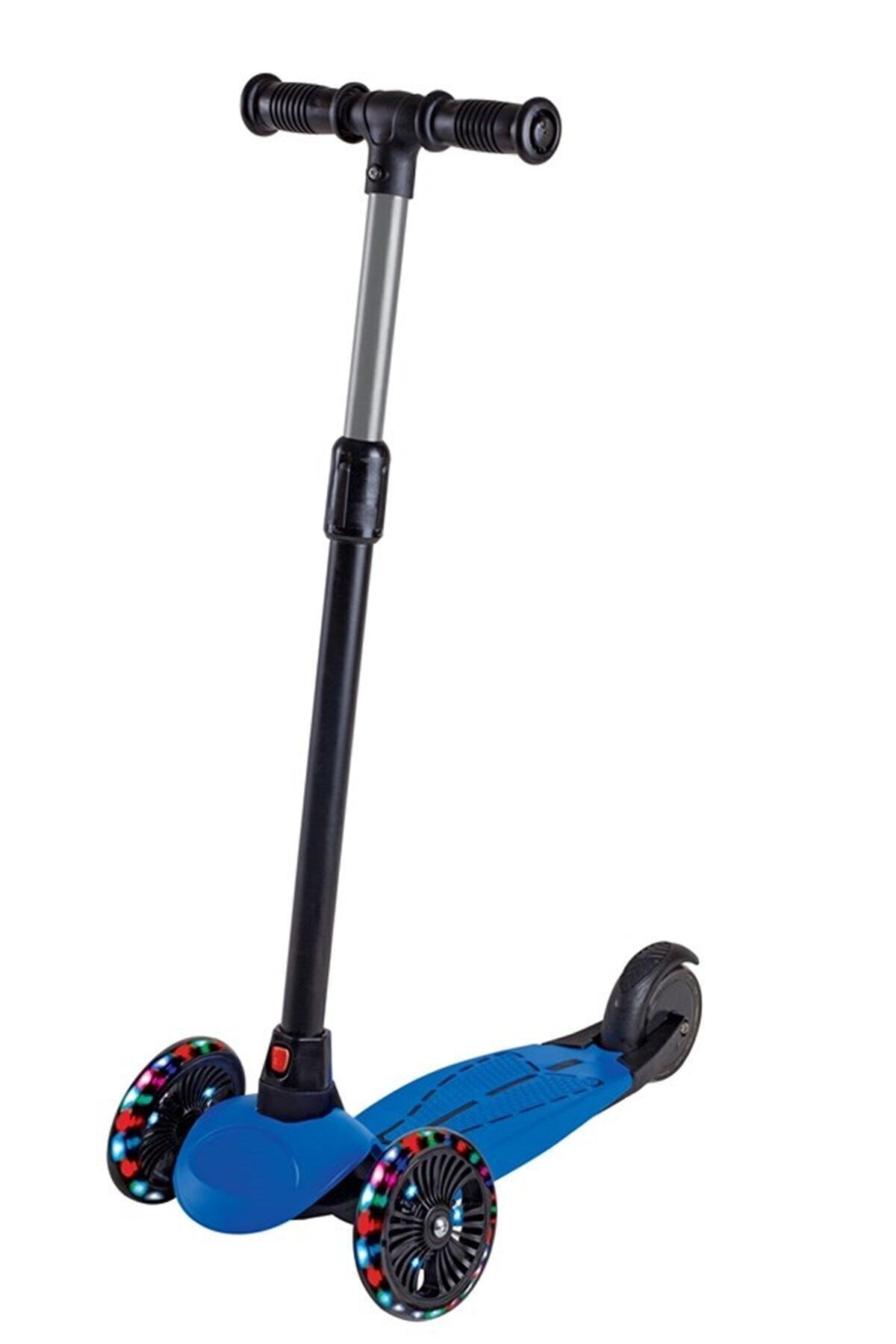 Mhm Collections Dragon 3 Tekerlekli Scooter Mavi Led Işıklı Yükseklik Ayarlı Scooter Çocuk Scooter