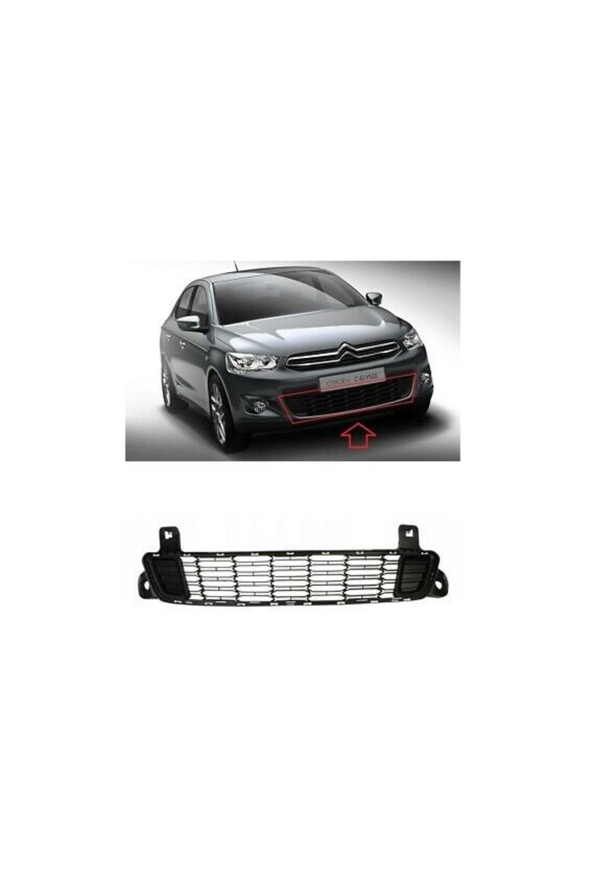 VONAR Citroen C-Elysee Ön Tampon Alr Izgarası 2012-2017 Arası 9676958280 TAI007