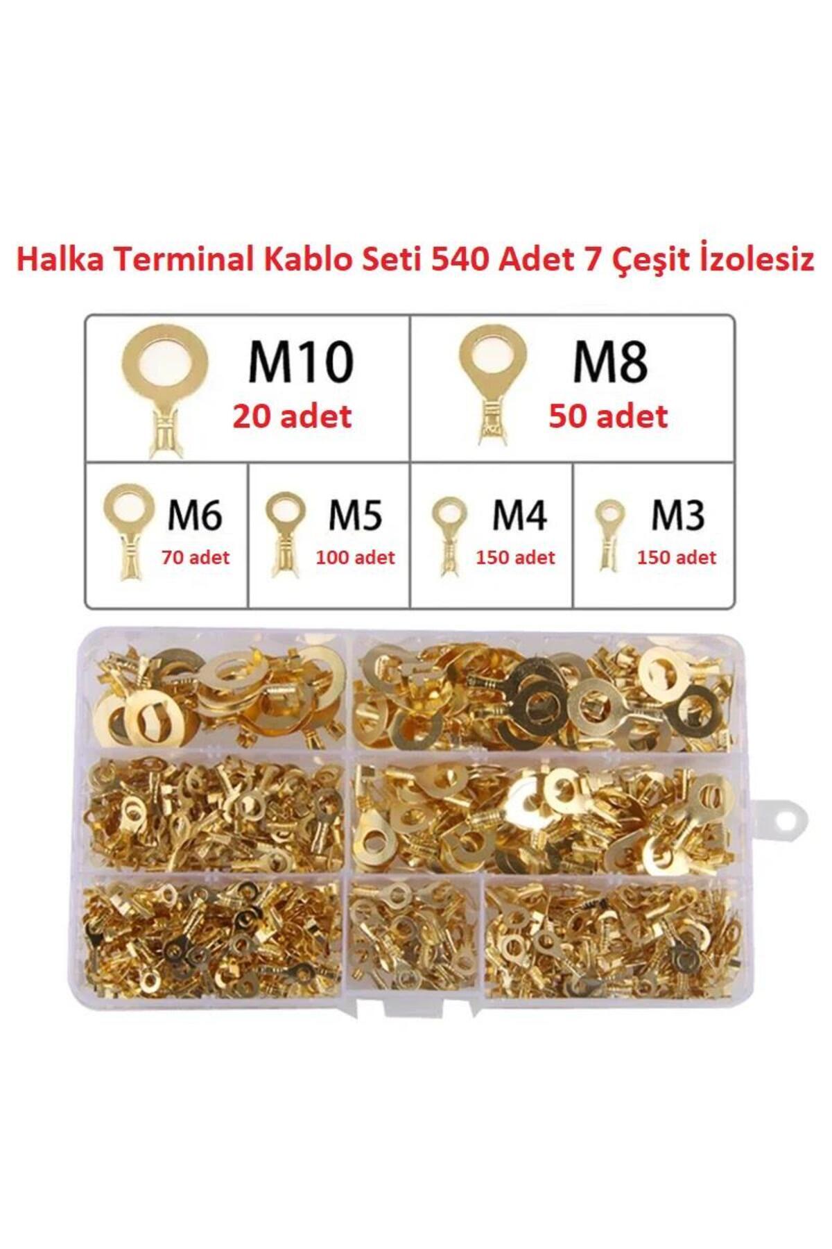 Hatfon Elektronik Halka Terminal Kablo Seti 540 Adet 6 Çeşit İzolesiz