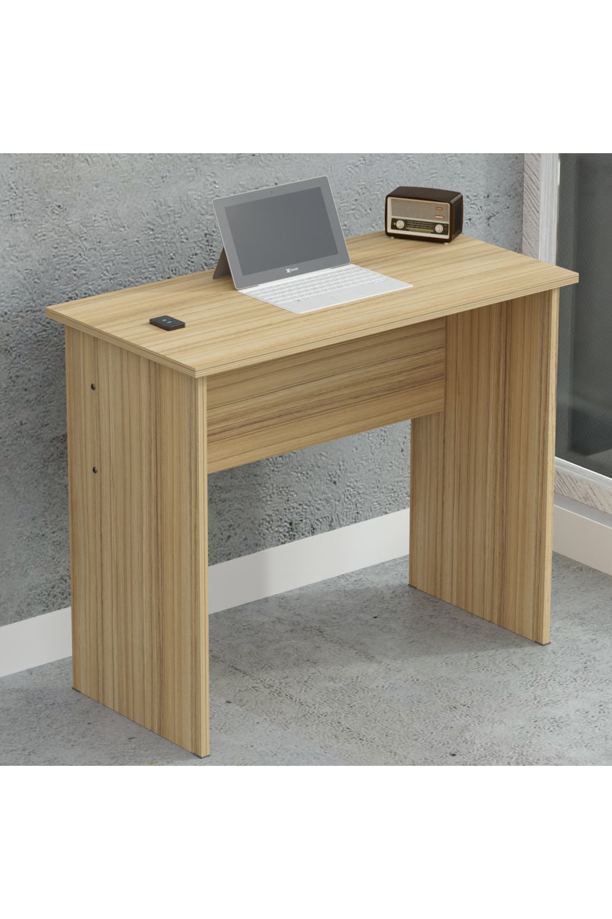 Mahmayi-Modern MP1 Study Table, 80x40 with Black BS02 Desktop Socket with USB A/C Port Coco Bolo 4