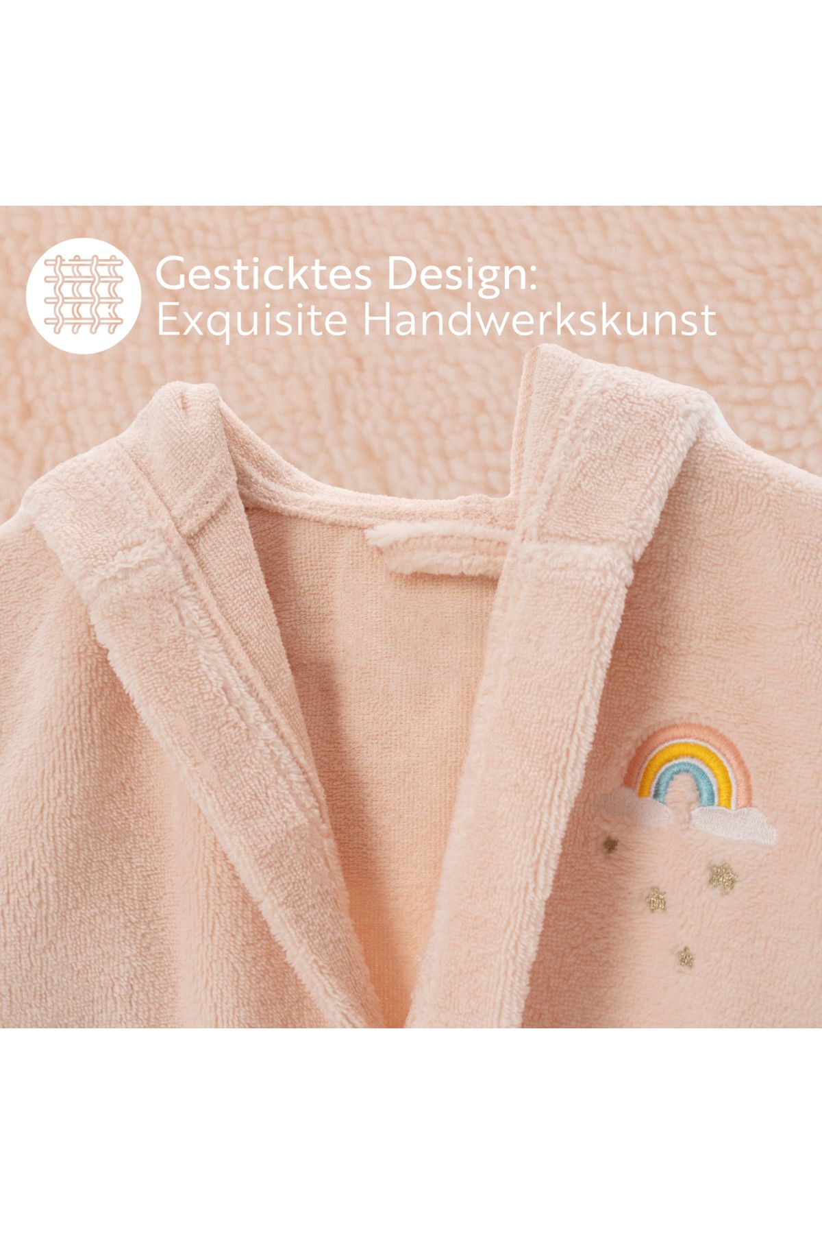 English Home-Bademantel für Kinder, weicher Fleece-Bademantel mit Kapuze für Mädchen und Jungen, Frottee-Bademantel für 3