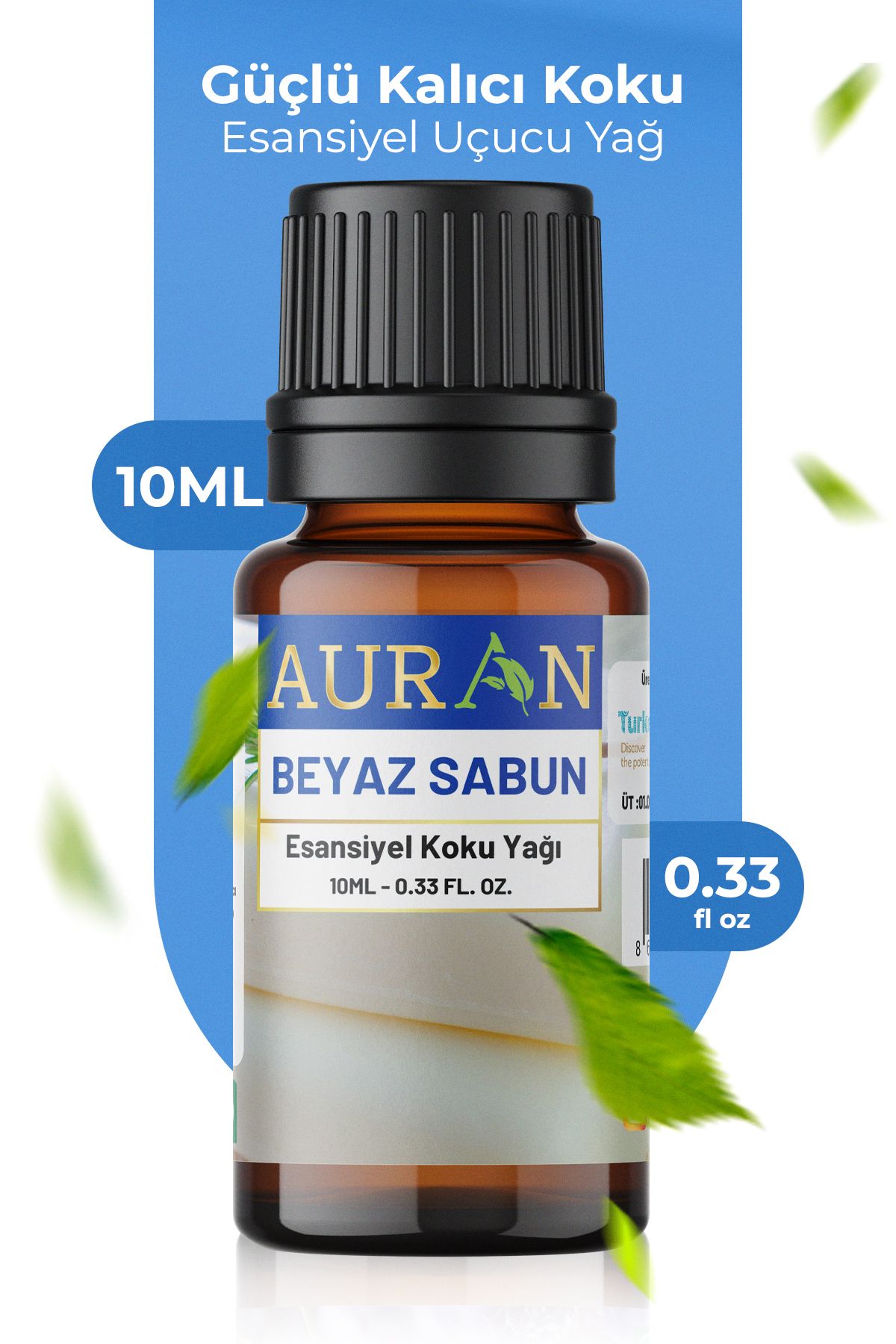 AURAN Beyaz Sabun Esansiyel Uçucu Koku Yağı Difüzör Esansı Buhurdanlık Yağı Aromaterapi Yağı 10ml