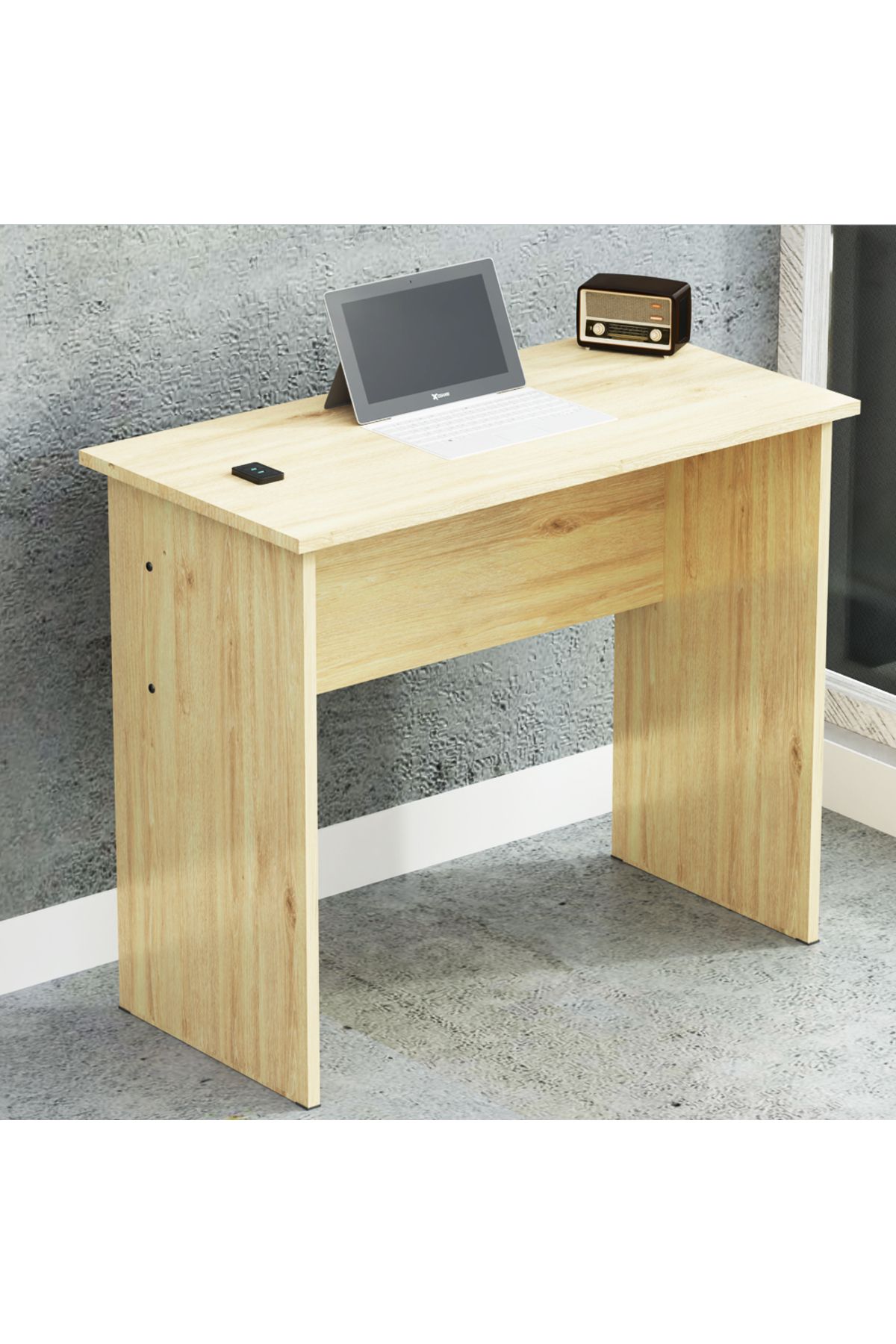 Mahmayi-Modern MP1 Study Table, Executive Desk 90x45 with Black BS02 Desktop Socket 4