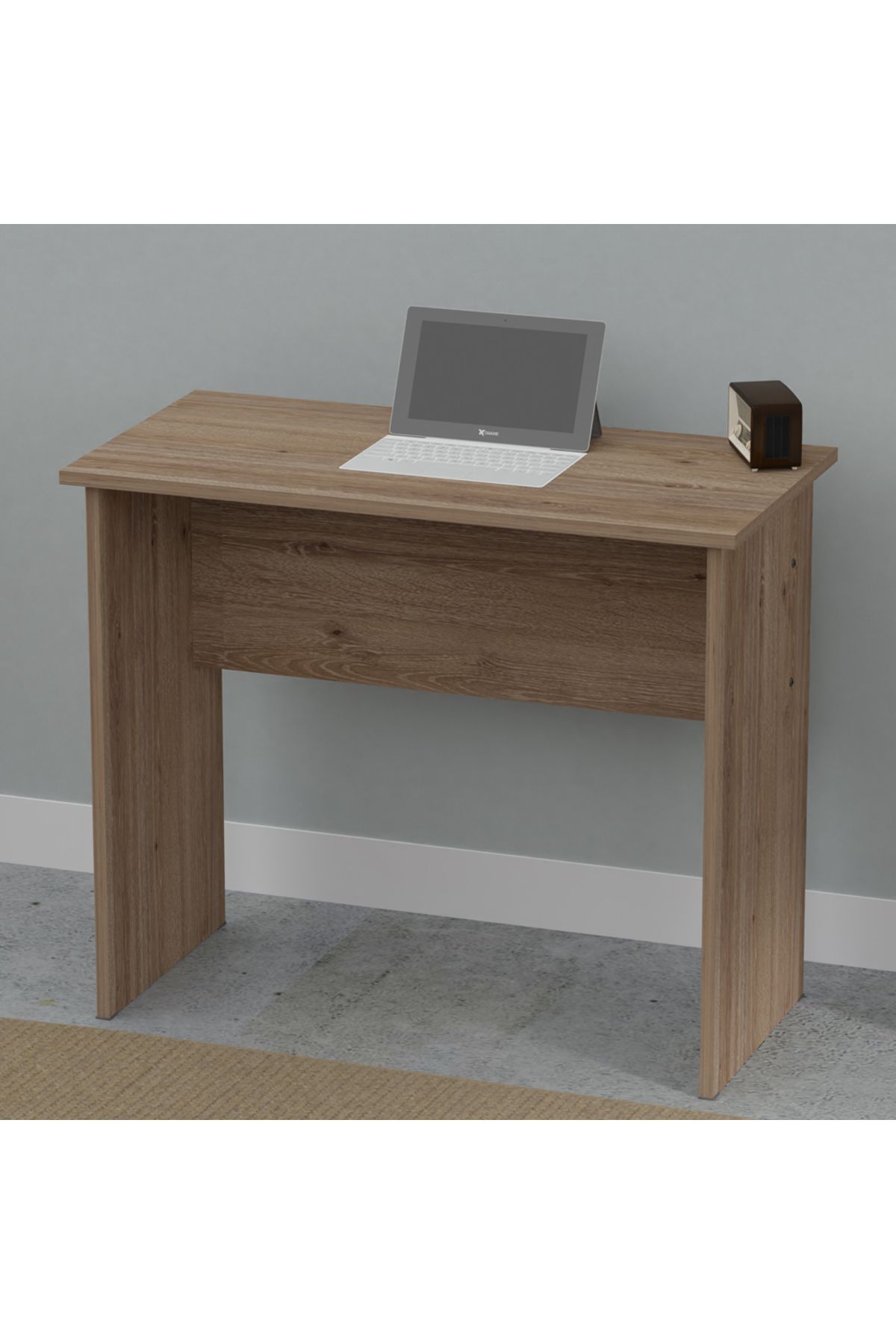 Mahmayi-Modern MP1 Study Table 80x40 Plain Desk,Truffle Davos Oak 4