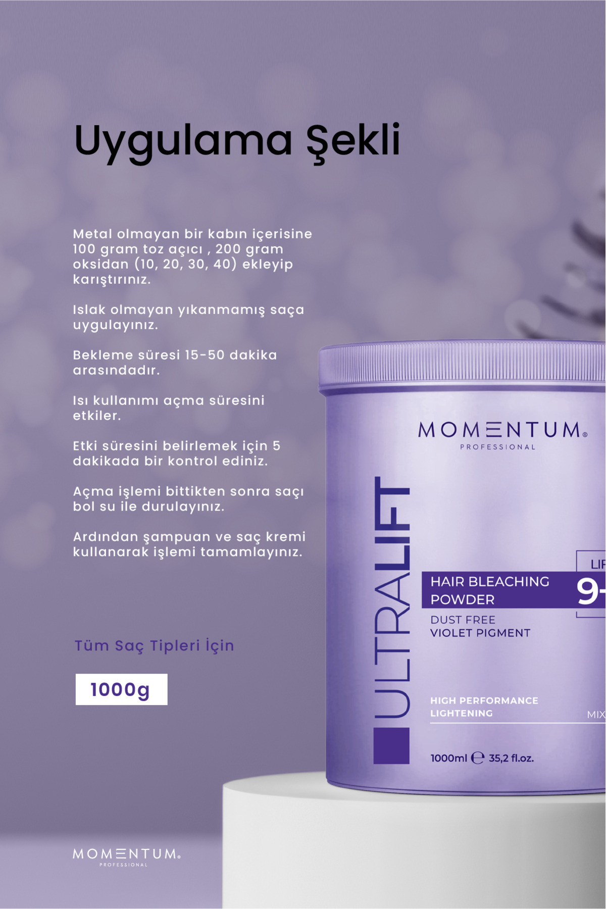 TOZ SAÇ AÇICI DUST FREE VİOLET 1000 G — 0101 — تصویر 2 از 3