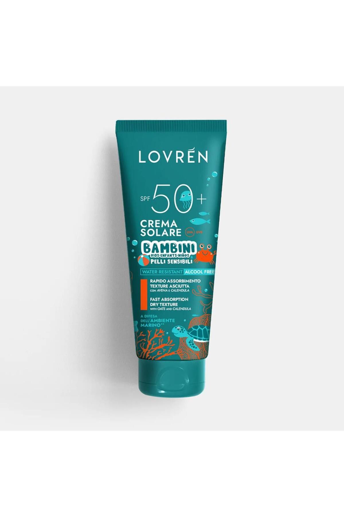 lovren Solaire SPF50+ Sunscreen for Children and Sensitive Skin Çocuklar ve Hassas Ciltler için Güne