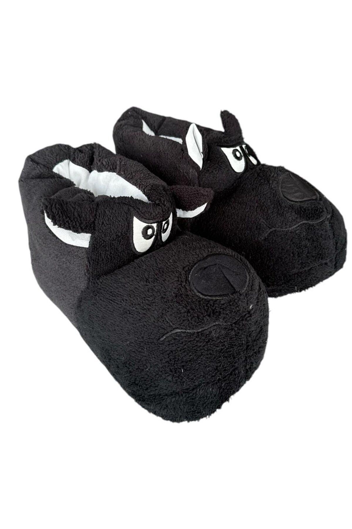 Liger-Black Unisex Slippers - Noiseless Home Shoes 3