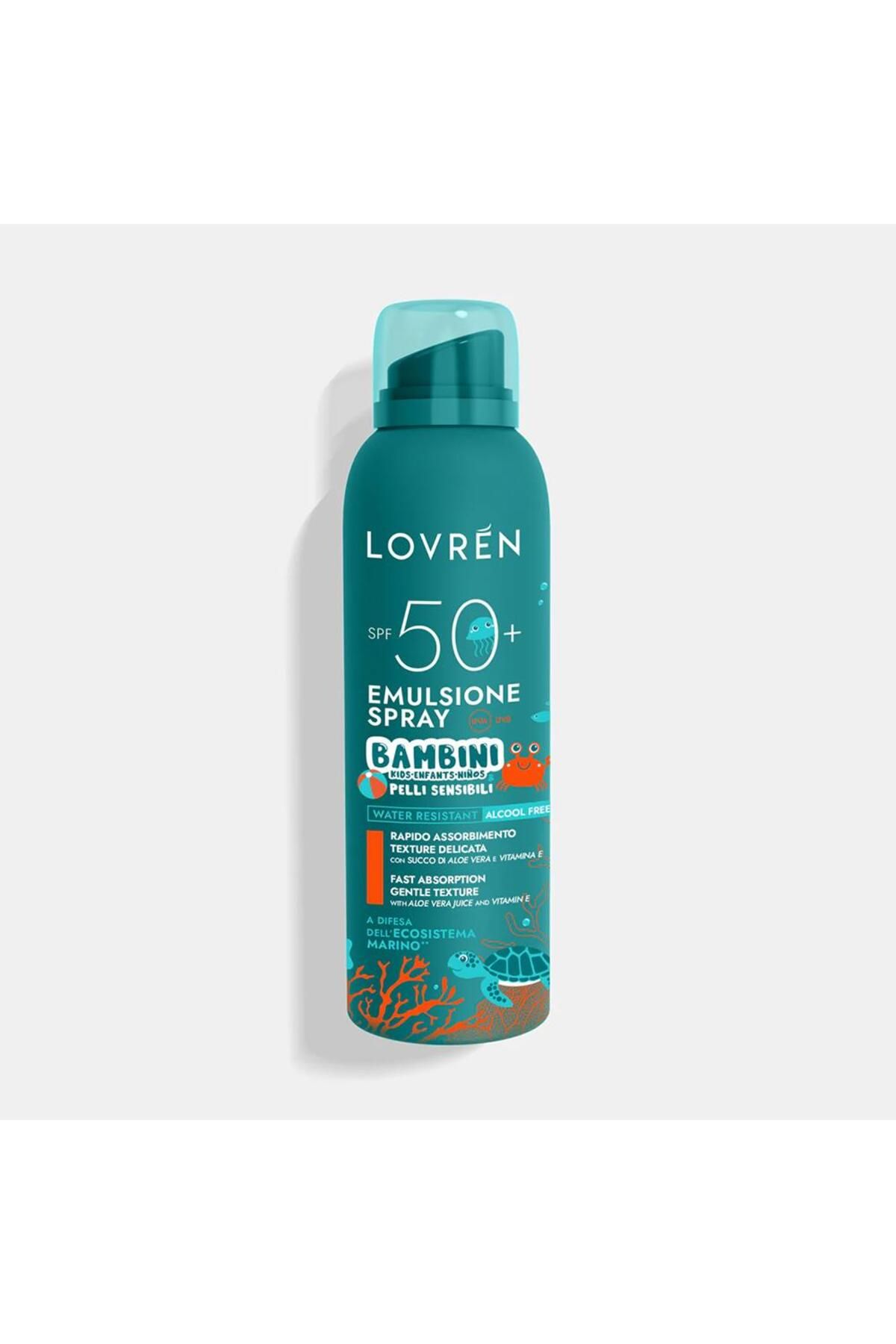 lovren Solaire Emulsion Spray SPF50+ Children and Sensitive Skin Çocuklar ve Hassas Ciltler için Gün