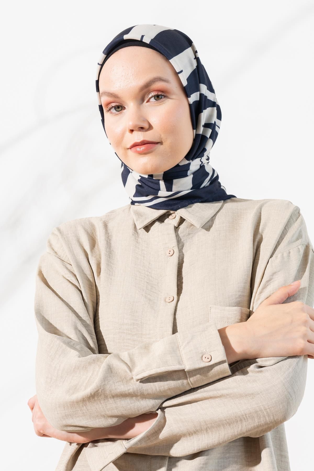 روسری زنانه نرم الگوی گورخر JAWEL