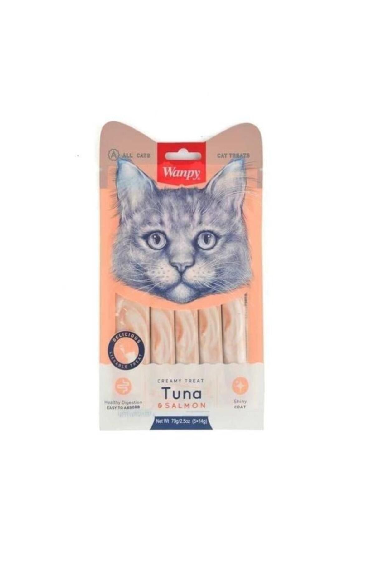 Wanpy Ton Balığı Ve Somonlu Sıvı Kedi Ödülü 5x14 gr - Pıwp-021