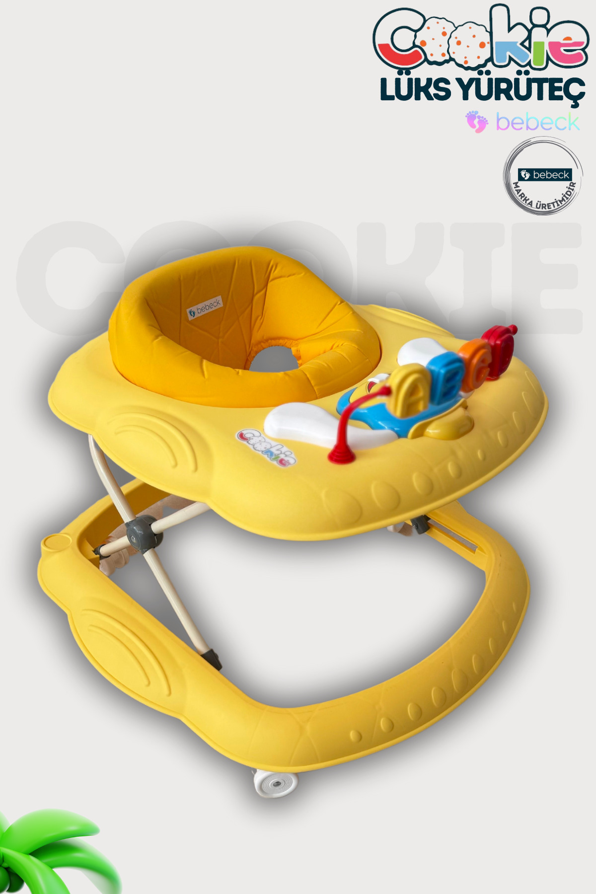 Bebeck Cookie Ayarlanabilen Müzikli Yumuşak Pedli Lüks Yürüteç fotoğrafı 2 (önizleme)