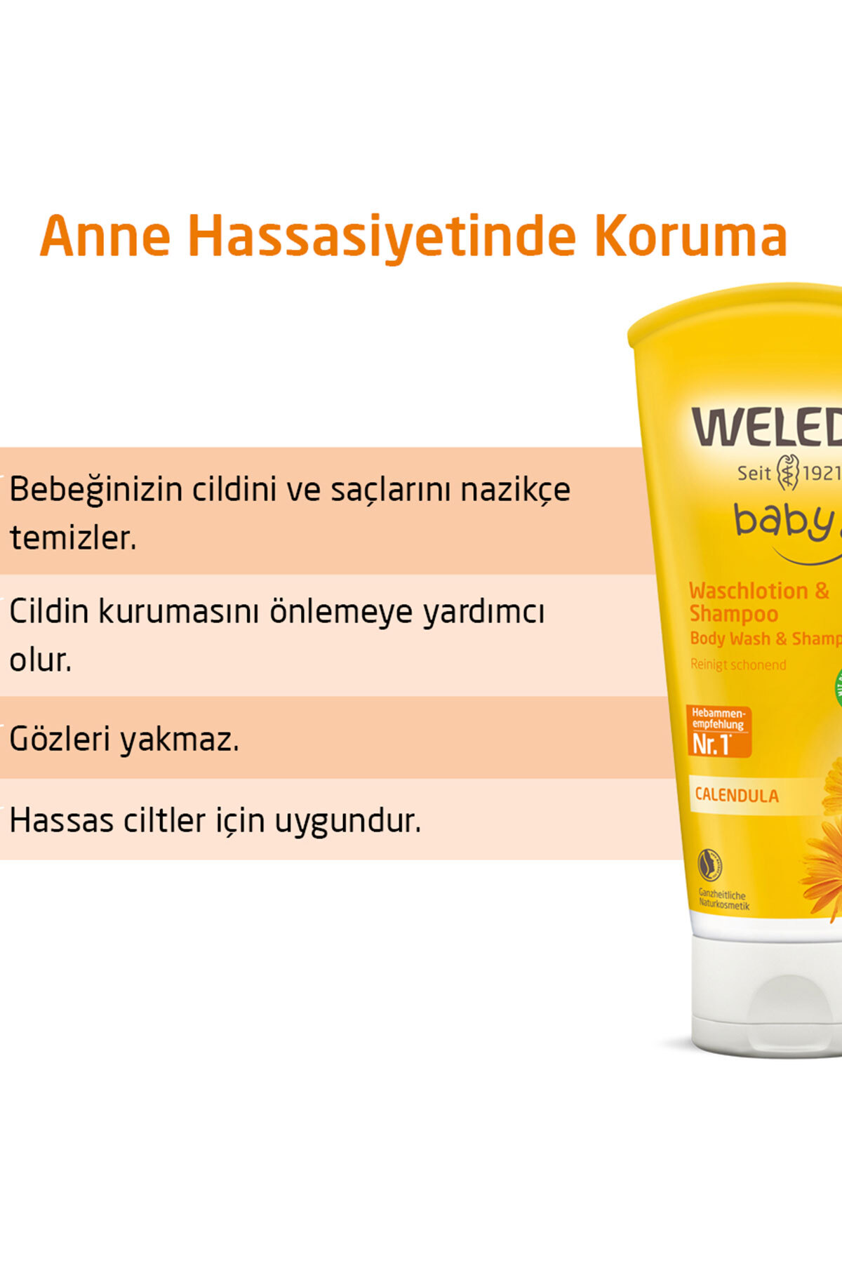 Weleda Calendula Organik Saç ve Vücut Şampuanı 200 ml fotoğrafı 2 (önizleme)