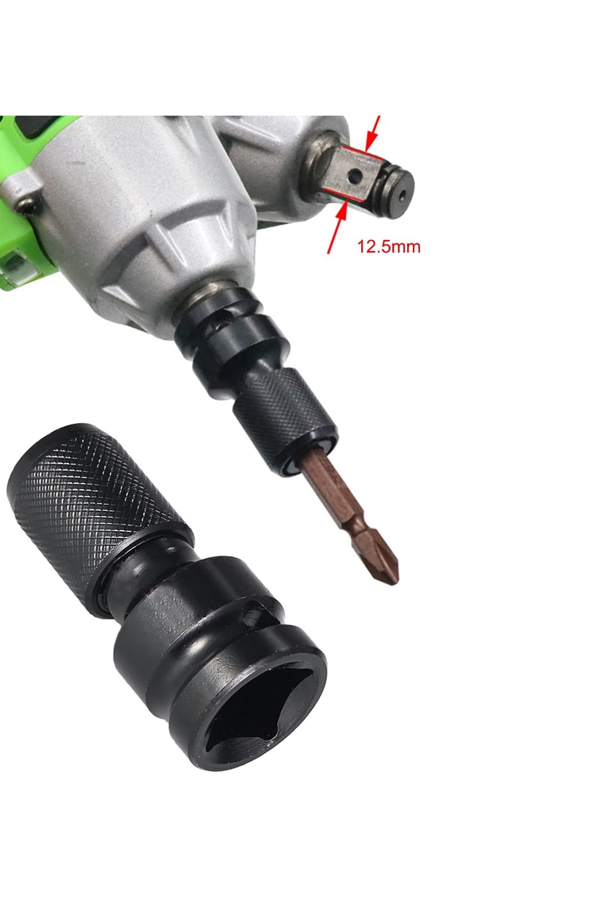 Torklu bijon Somun Sökme Darbeli Matkap için Bits altıgen Adaptör 4lü Set Yaylı Ağır hizmet Mandreni