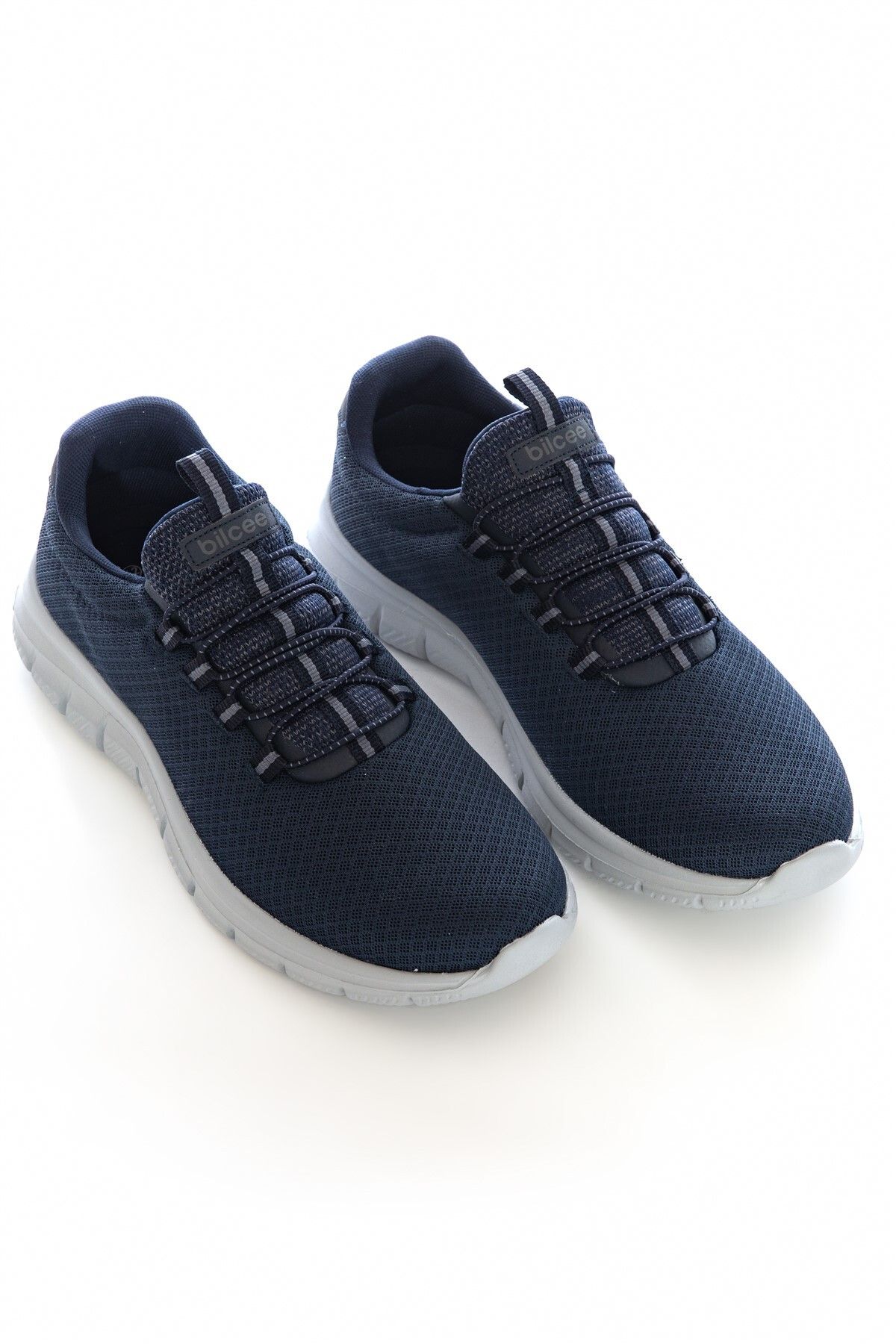 bilcee-Men's Navy Blue Lace-Up Thick Sole Comfortable Daily & Walking Sports Shoes 1011 8