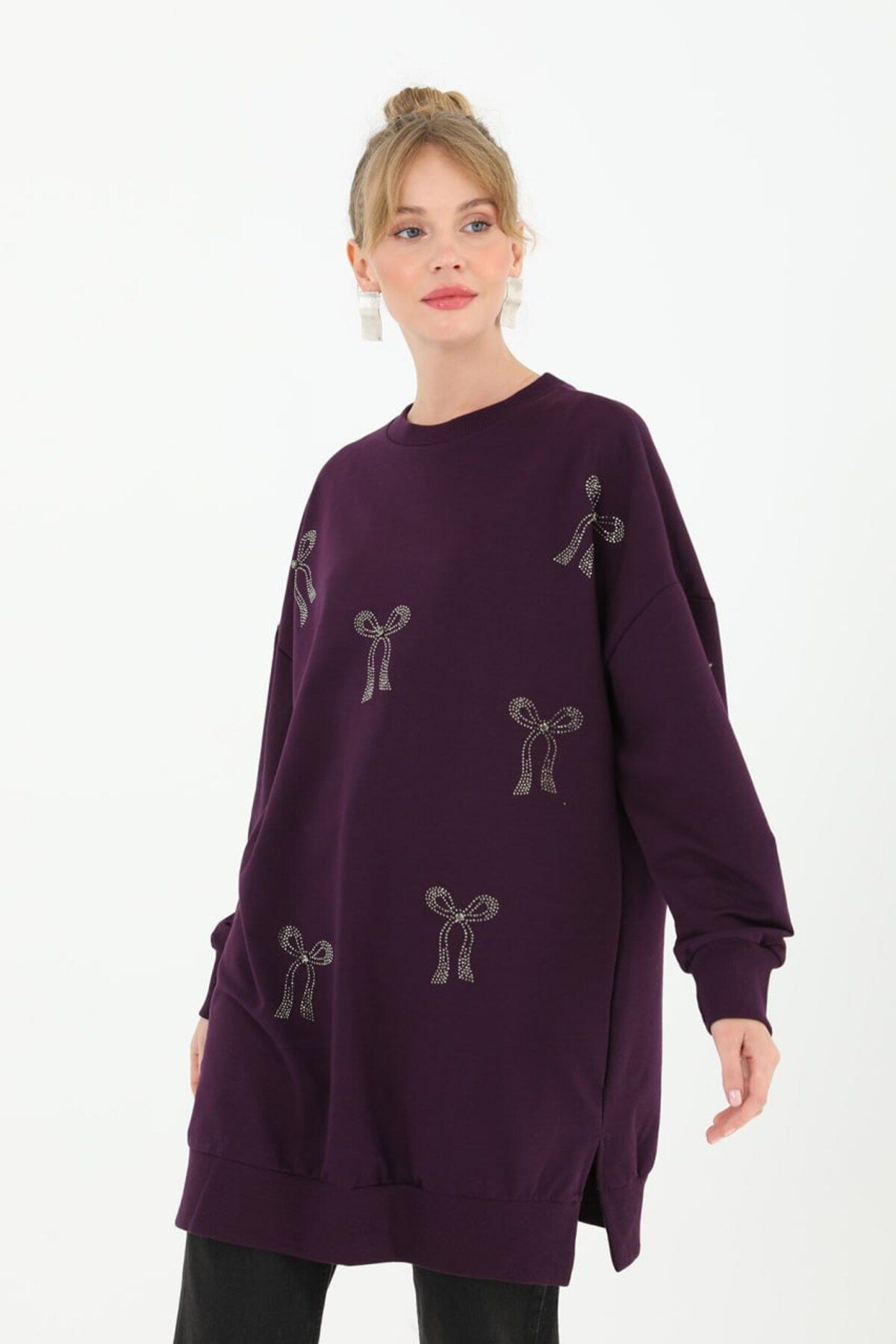 Puane-Cyln10593 Puane Double Thread Fabric Stone Printed Sweatshirt 1