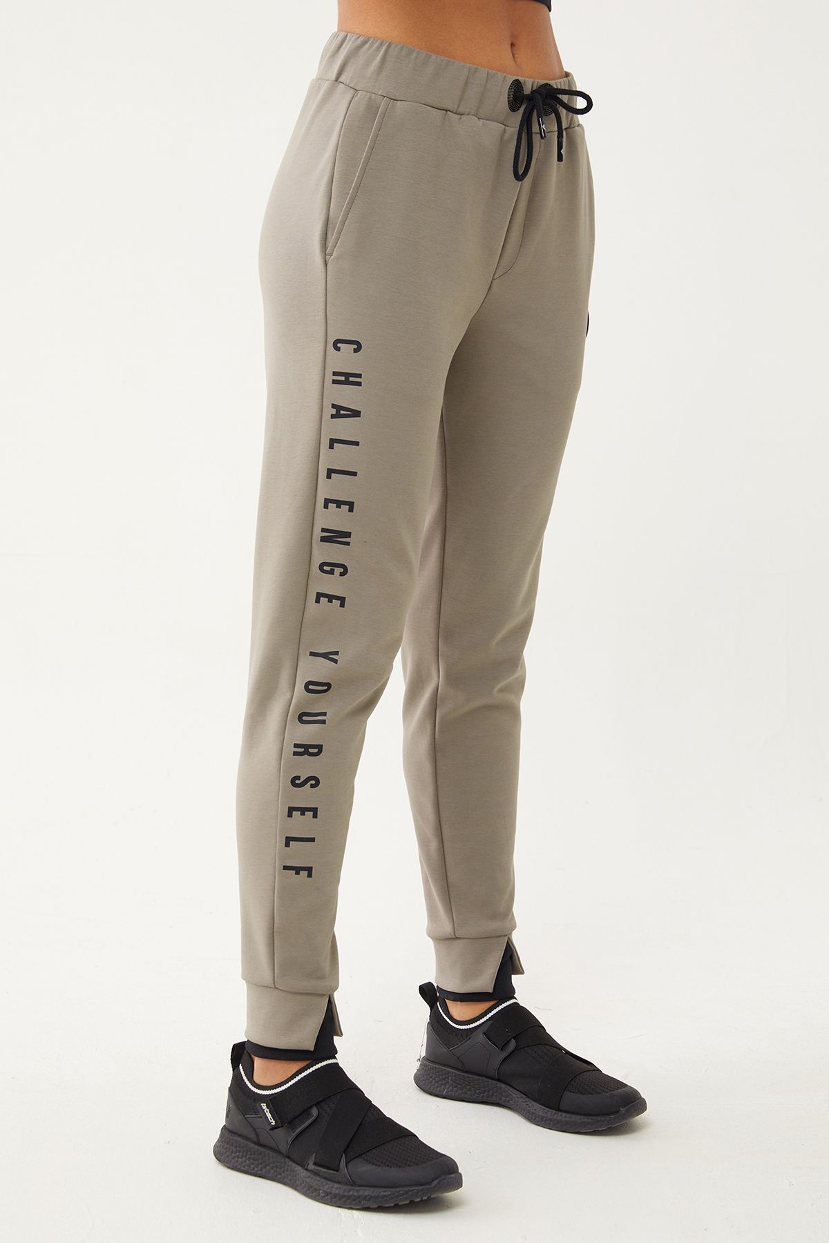 bilcee-Soft Textured Lycra Women's Jogger Sweatpants - Pockets, Fashion, Casual and Sports 1589 1