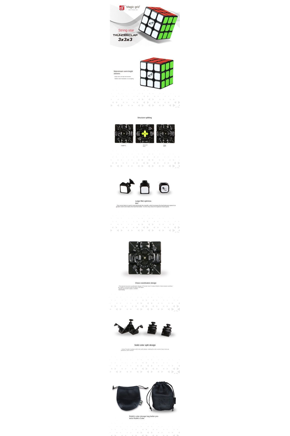 XMD-QiYi Thunderclap V3 3x3 V1 Magic Cube Puzzle Speed Cibe 3x3x3 Magico Cubo ????? ?????? Cibo Toys 3