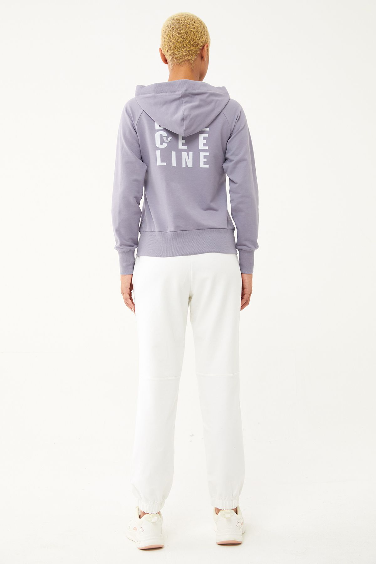 bilcee-Light Granite Organic Cotton Hooded Tracksuit - Zippered, Sports & Casual Basic 0728 7