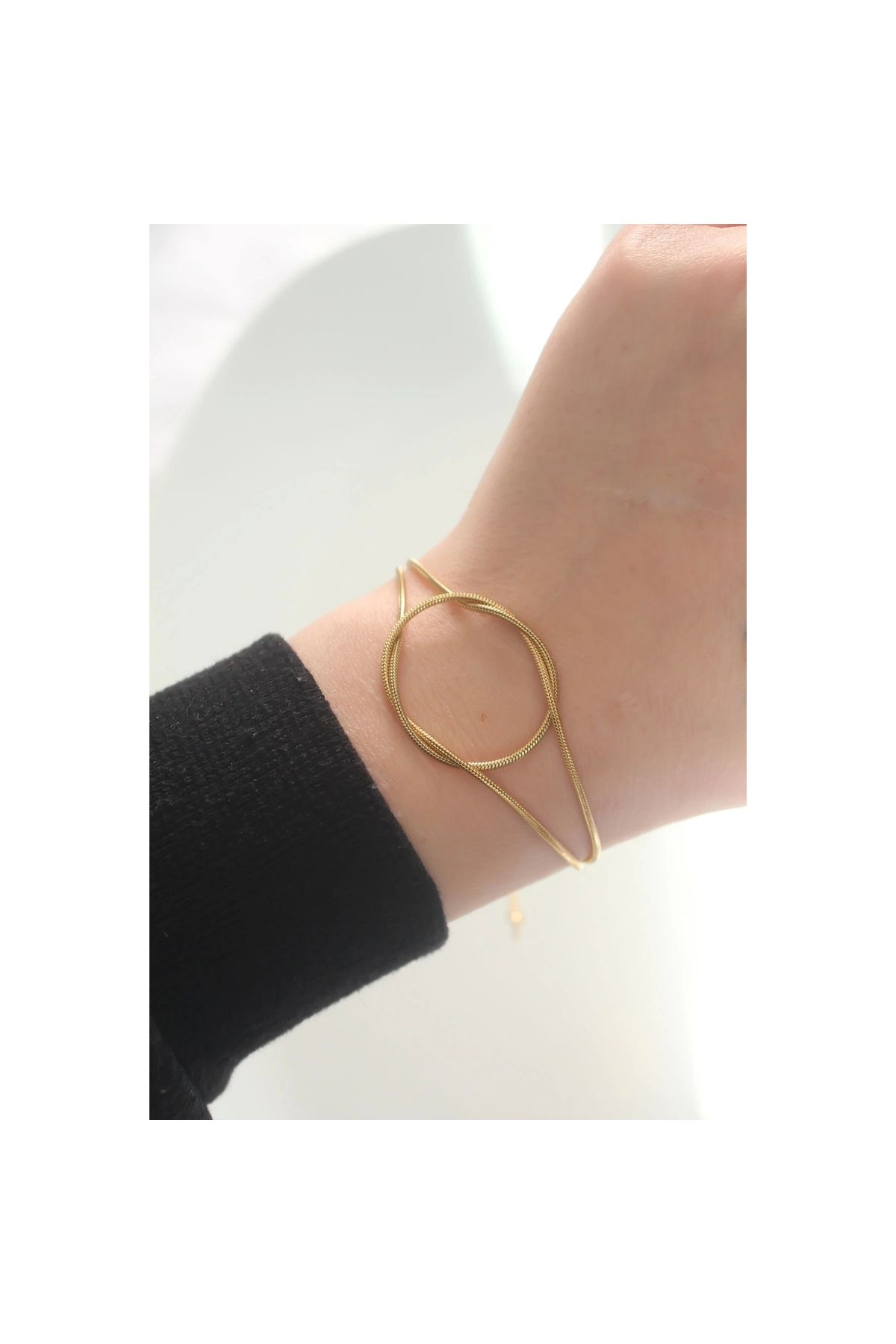 Narnuga 316L Çelik Gold Renk Düğüm Model Bileklik - TJ-BB6042