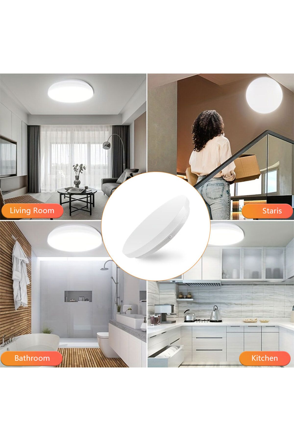 Choice-مصباح سقف LED مع مستشعر الحركة 12 واط 24 واط إضاءة منزلية ذكية تركيبات إضاءة سقف LED للمنزل 5