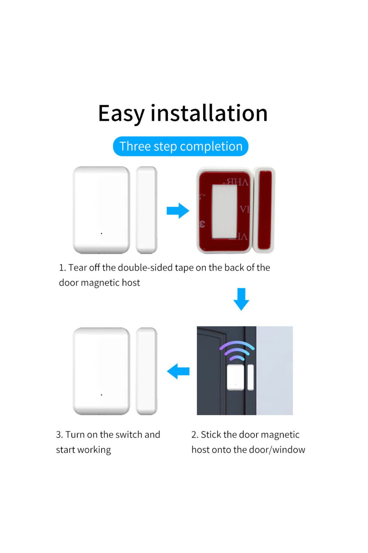Choice-2.4GHz Wireless TTLOCK Door Sensor Door Contact Detection Windows Open Close Status DS2 Works Wit... 4