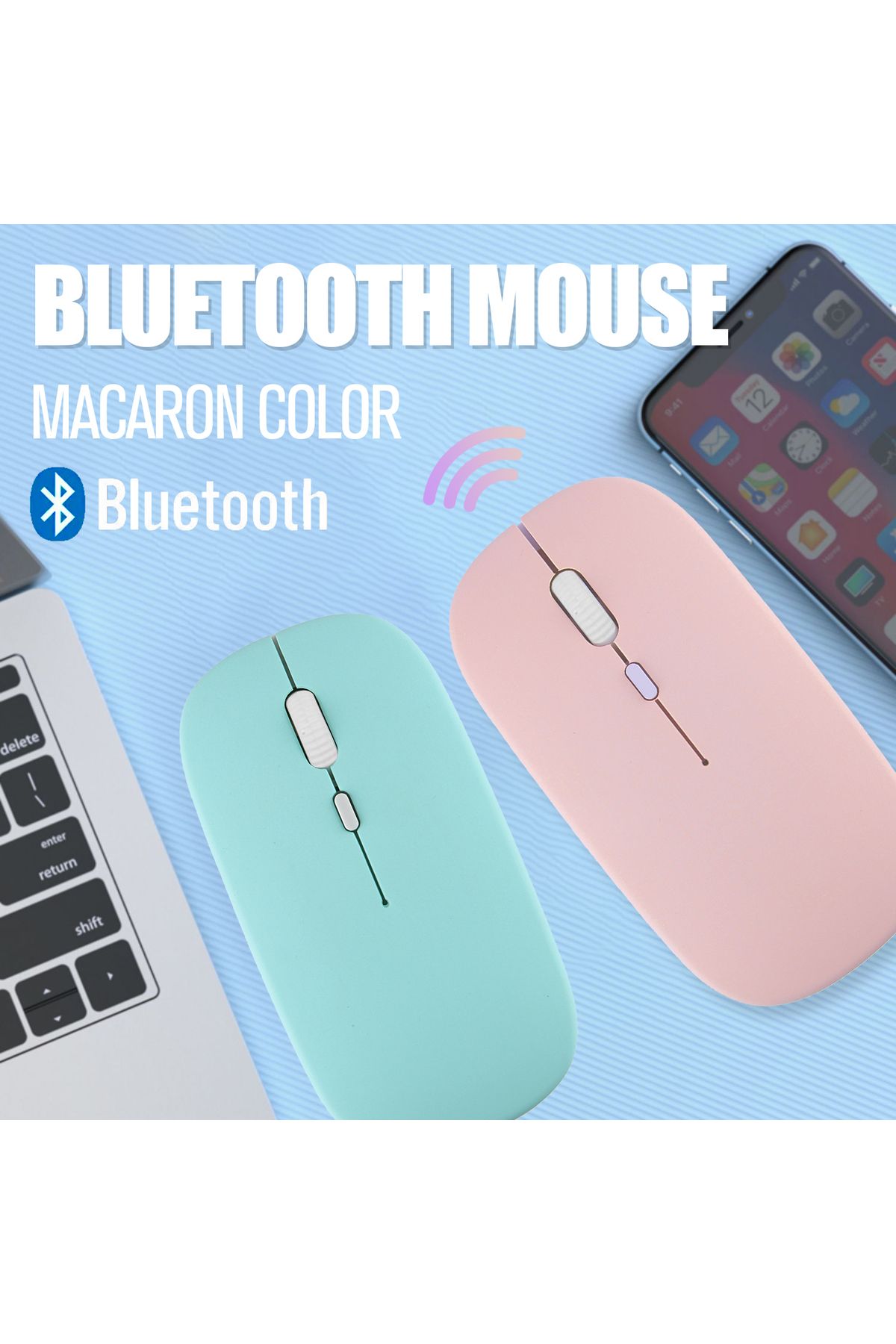 Choice-Bluetooth wireless mouse adjustable DPI mouse 4 button optical mouse wireless mouse without recei... 2