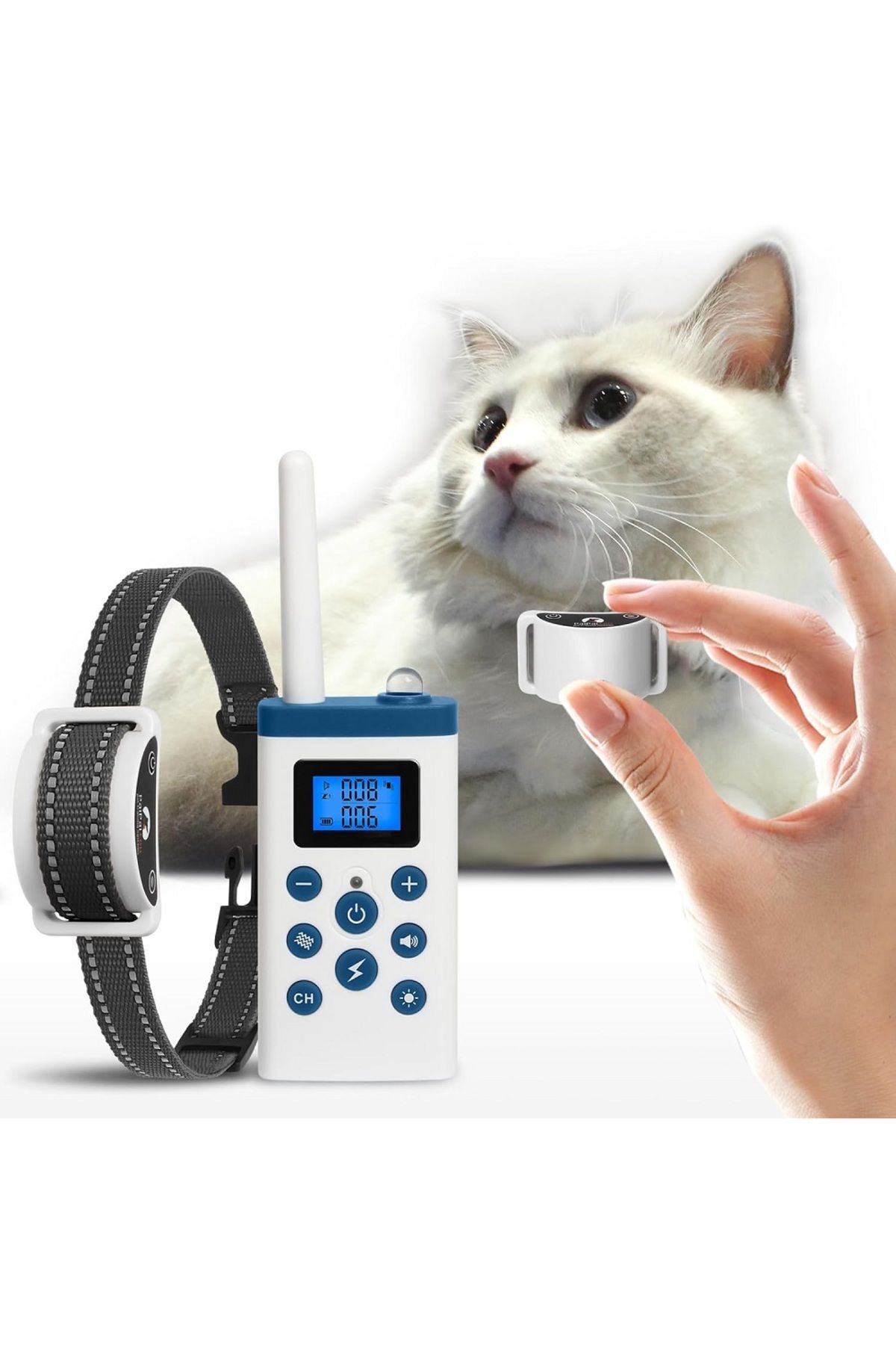 PaiPaitek-Cat Shock Collar,Cat Training Collar with Remote,Cat Stop Meowing Collar, Remote Contro... 8