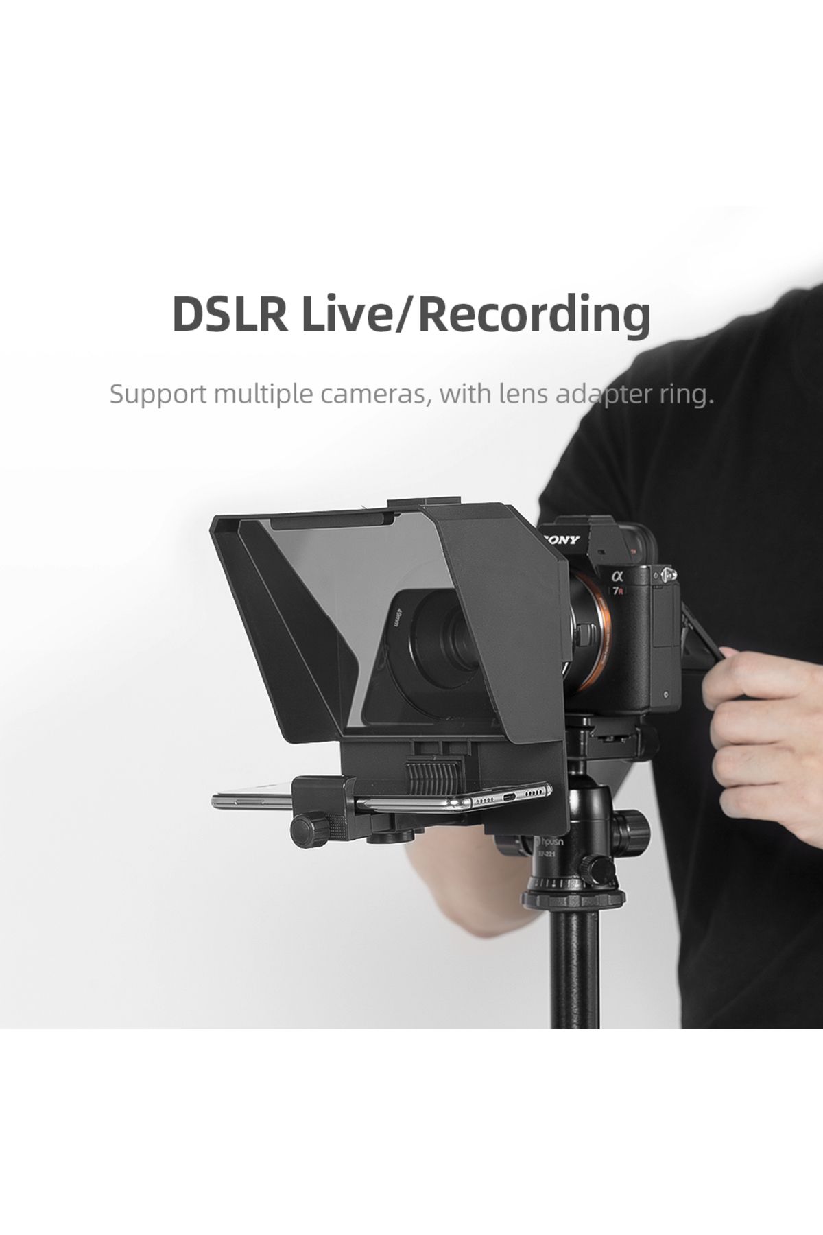 AMBITFUL-Phone and DSLR Recording Mini Teleprompter Portable Inscriber Mobile Teleprompter Artifact Video ... 7