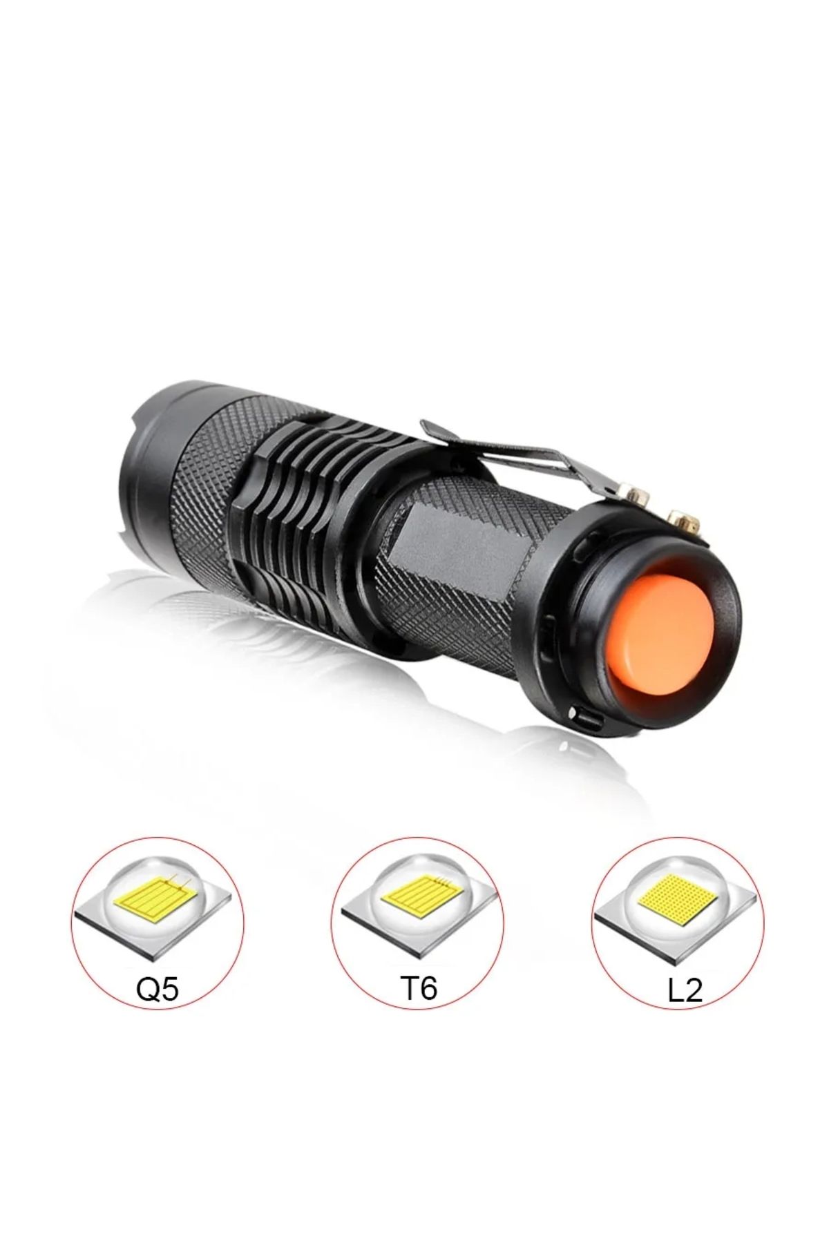ATcomm-Ultra Bright Portable LED Flashlight 18650 14500 L2 T6 Q5 Lantern Adjustable Focus Torch for Outd... 2