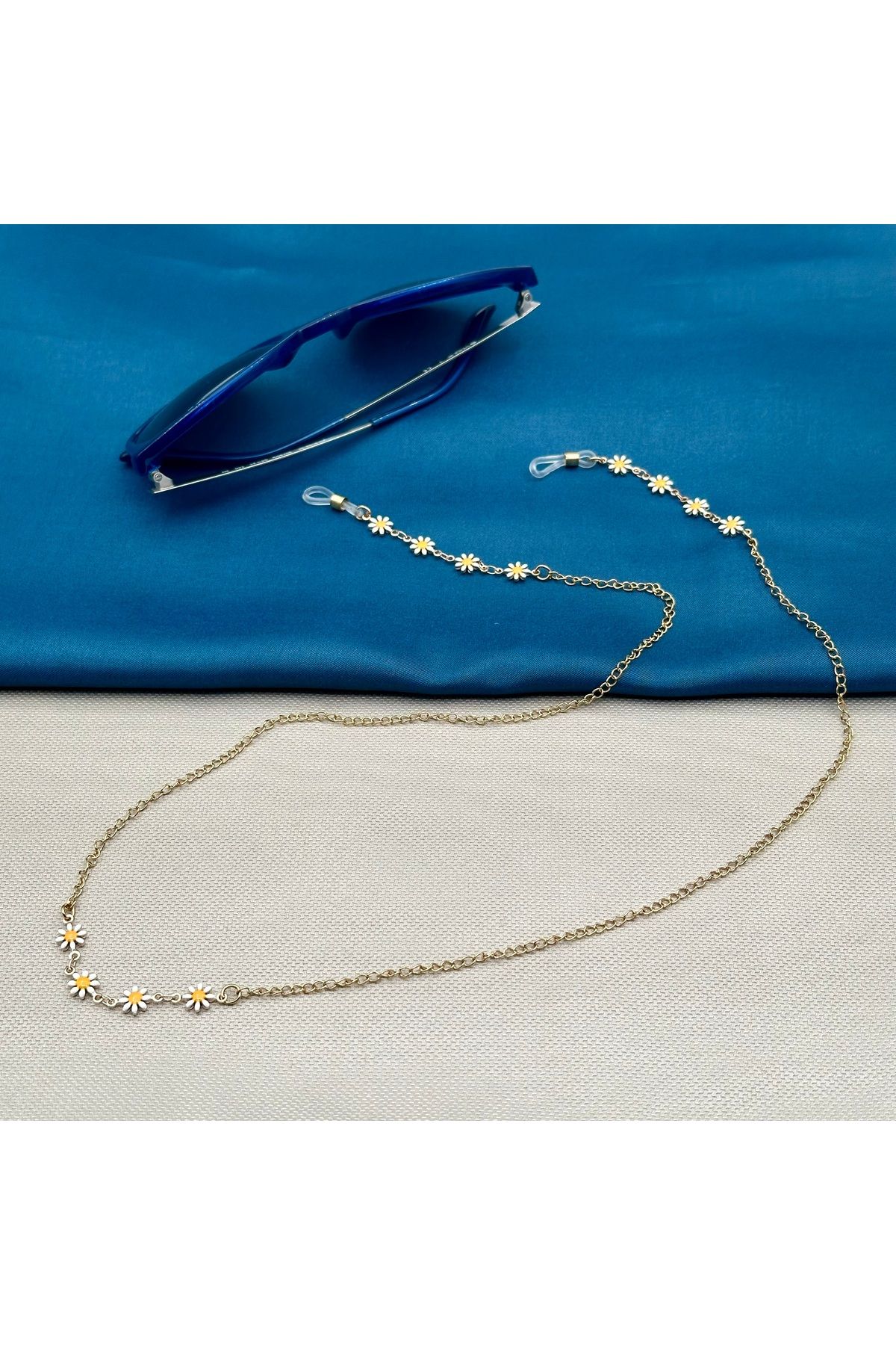 Opia Takı & Aksesuar-Steel Daisy Glasses Lanyard 3