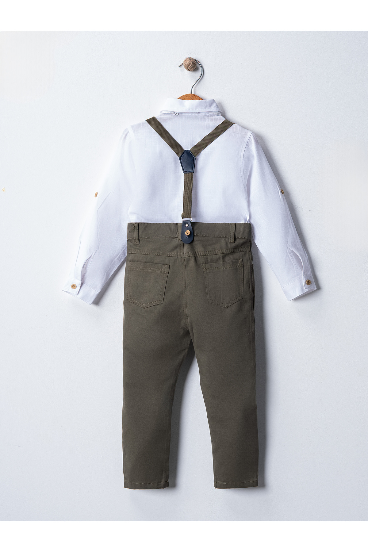 Çelix Kids Bebek&Çocuk Salopet Takım Pantolon Gömlek Papyon fotoğrafı 4 (önizleme)