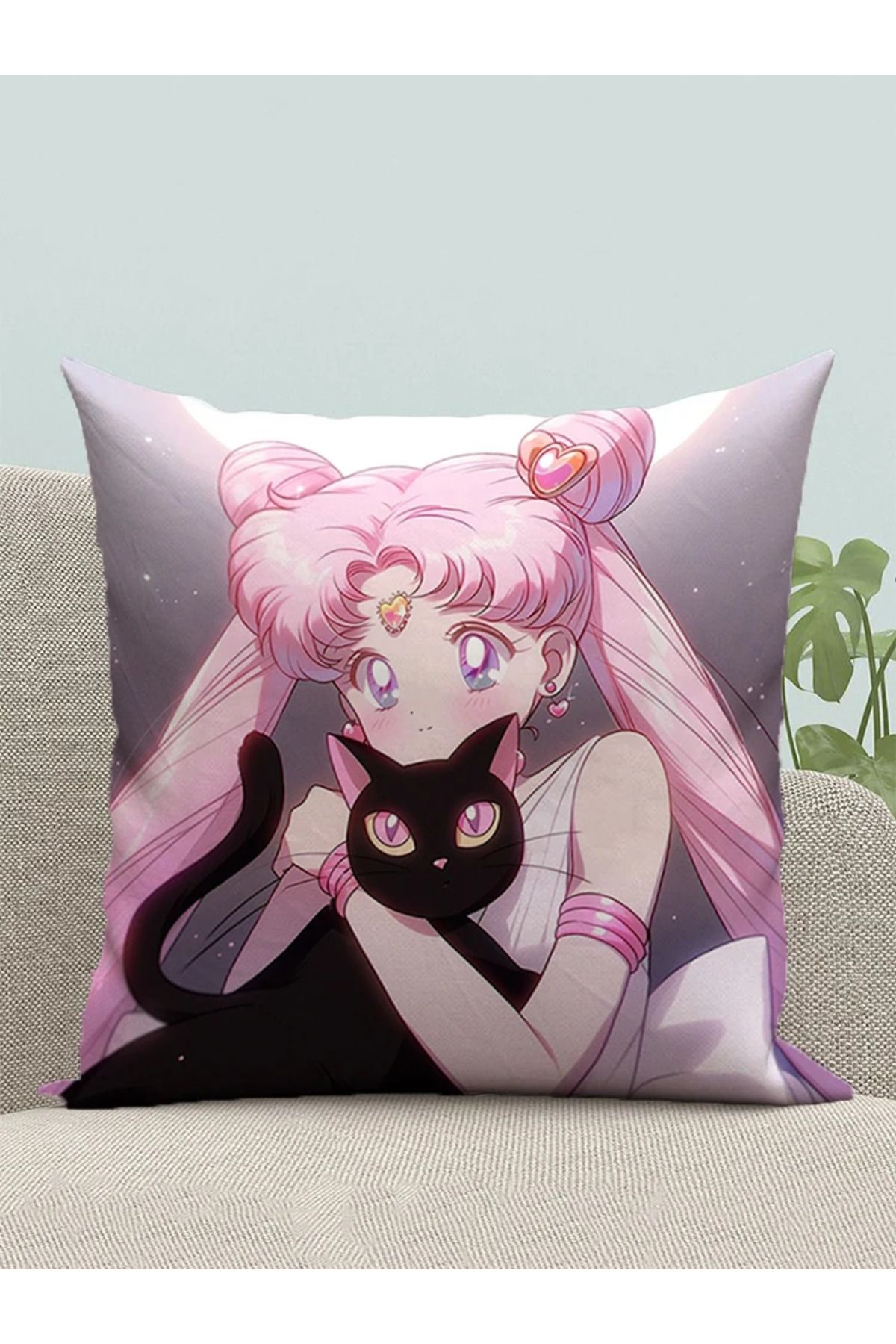 Laumango-Pillowcase Pink Sailor Moon Anime Pillow Cover Decorative Cushion Covers for Bed Pillows Fall Dec... 7