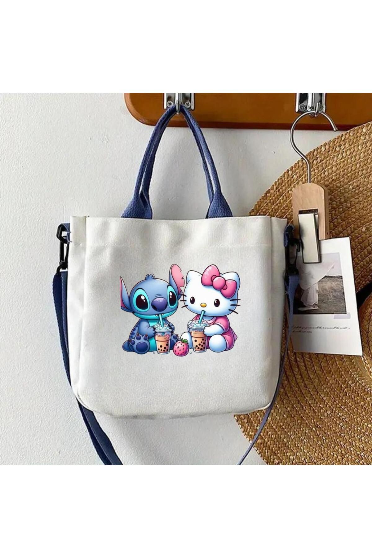 Touz Moda-Kabelka přes rameno s potiskem Kitty & Stich Magnet 1