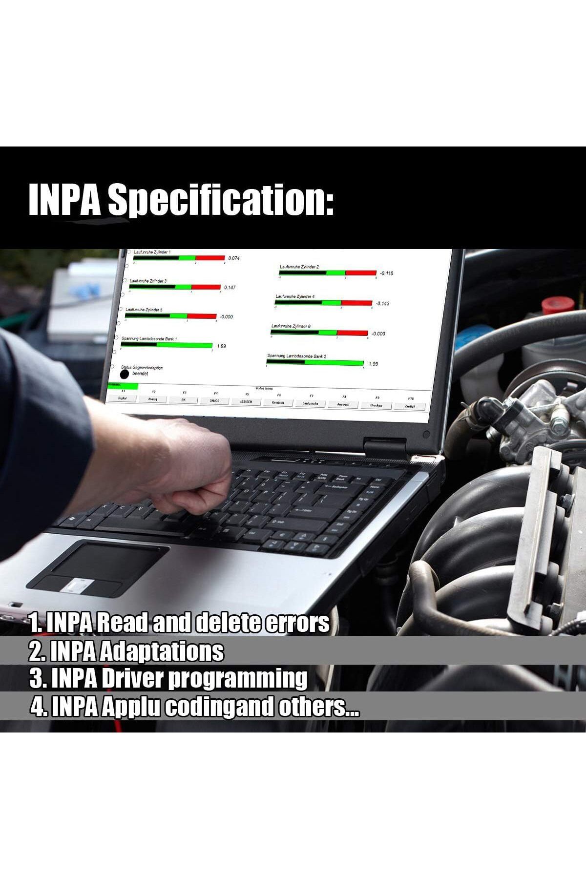 Choice-INPA K+CAN K+DCAN Automotive Connector Code Diagnostic Tool with Switch OBD2 USB Interface for BM... 6
