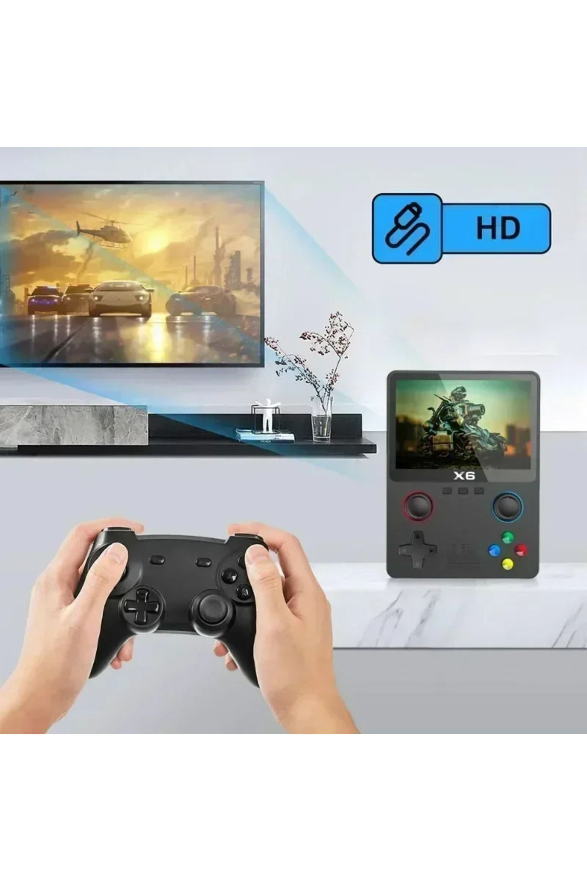 Choice-وحدة تحكم ألعاب X6 مع عصا تحكم مزدوجة و 11 محاكيًا لـ GBA وحدة تحكم ألعاب فيديو محمولة باليد ... 4