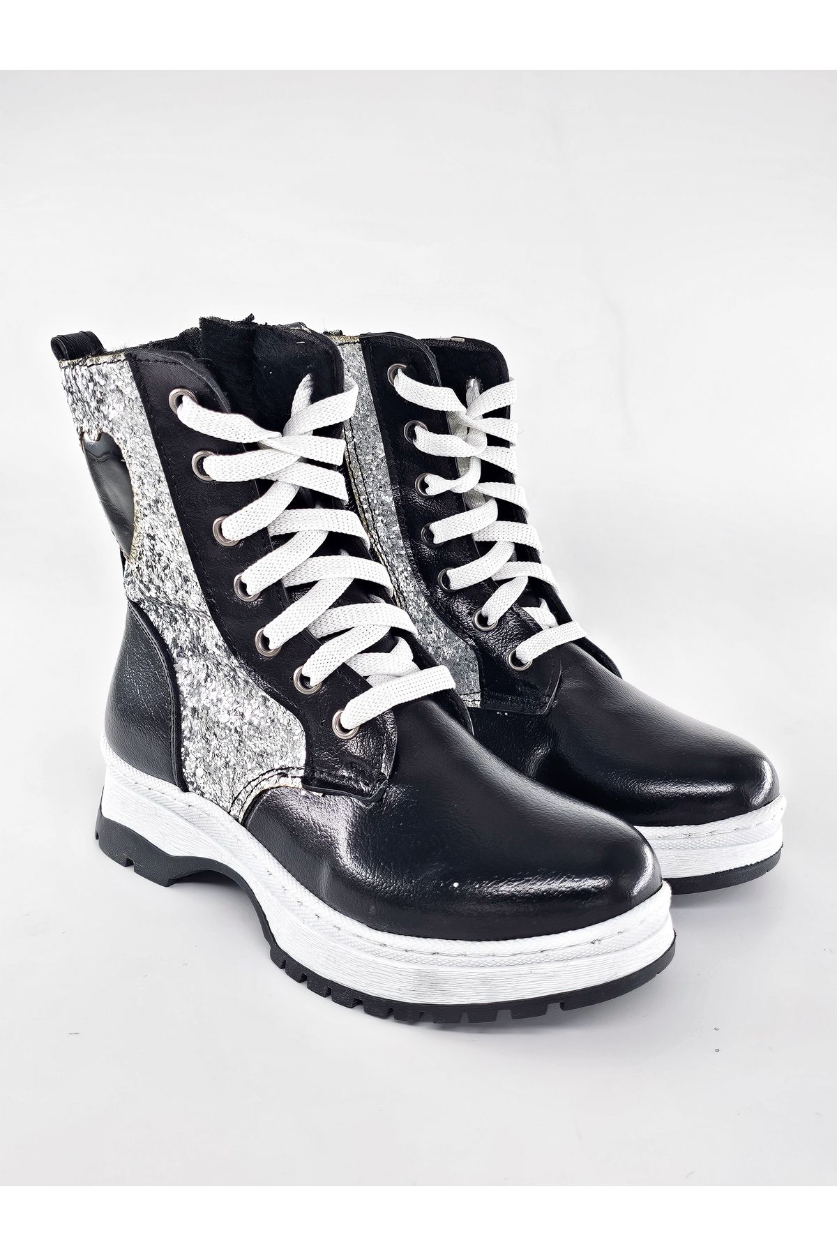 BDKButik-Heart Embroidered Glitter Girl's Bot-Boot 2