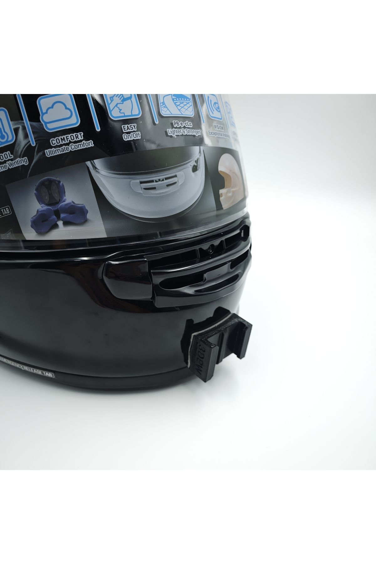 3DPartWorks Arai Quantic Kask Uyumlu Chin Mount Aksiyon Kamera Çene Bağlantı Aparatı