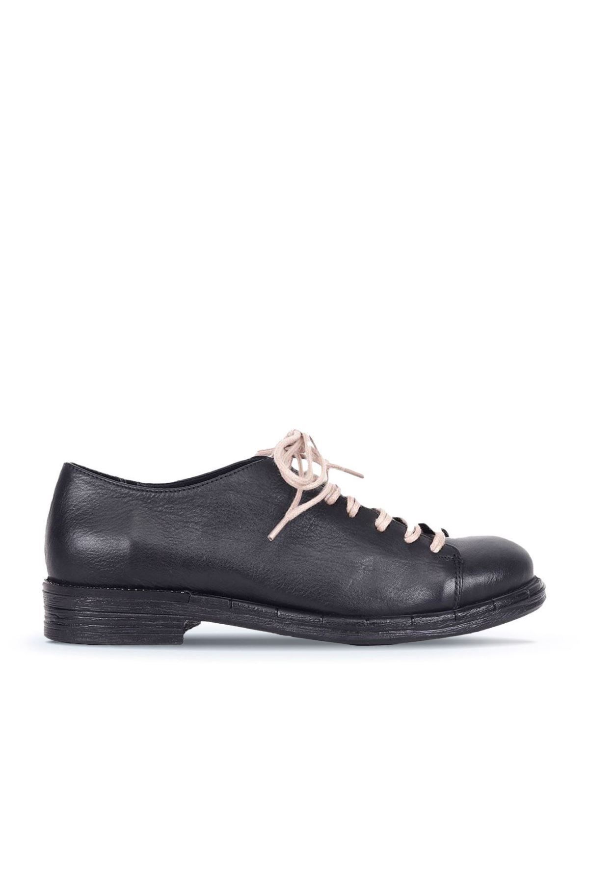 Bueno Shoes Bej Deri Kadın Az Topuklu Ayakkabı 01wr3702