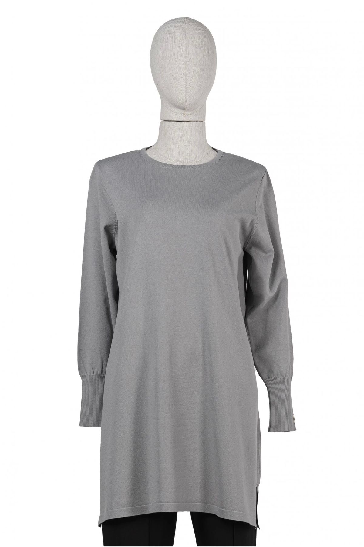 Invee-Invee 6911 Gray Knitwear Tunic 1