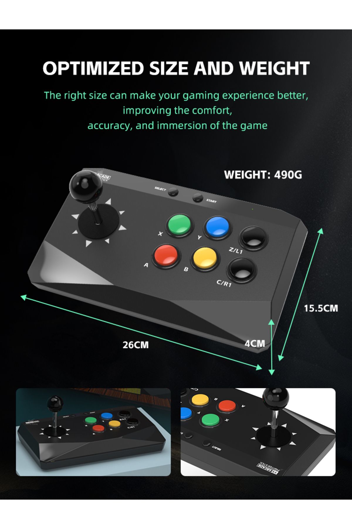 Choice-Data Frog Game Arcade Keyboard Wireless Controller for Street Fighter Retro Video Game Consoles C... 5
