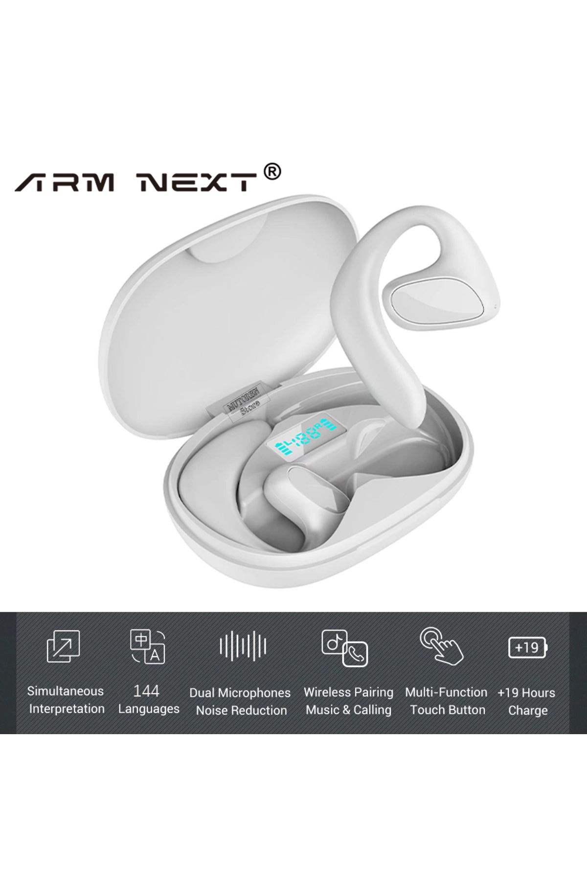 BAGGEE-Language Translator Earbuds M8 Headset Supports 144 Languages Real Time Translation Languages Tra... 2