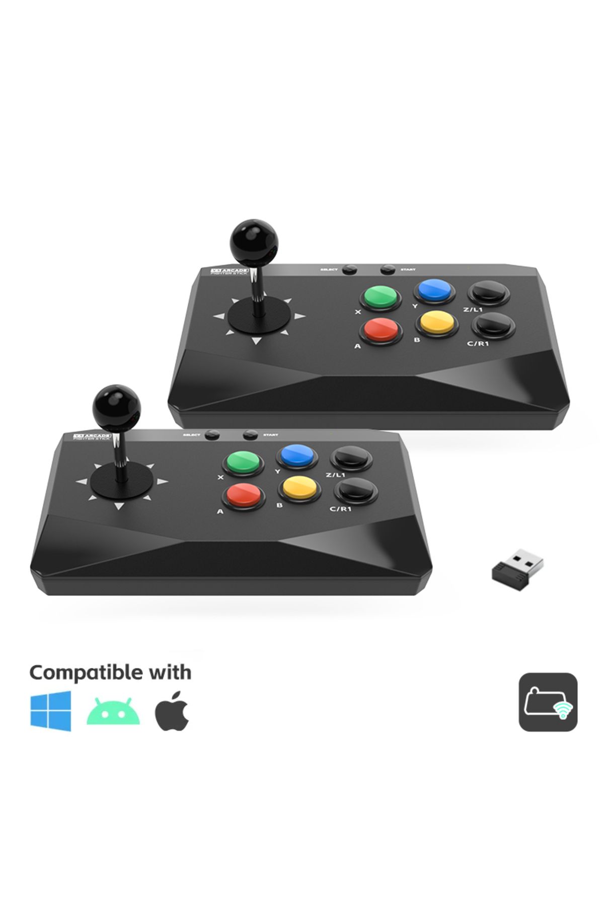 Choice-Data Frog Game Arcade Keyboard Wireless Controller for Street Fighter Retro Video Game Consoles C... 8