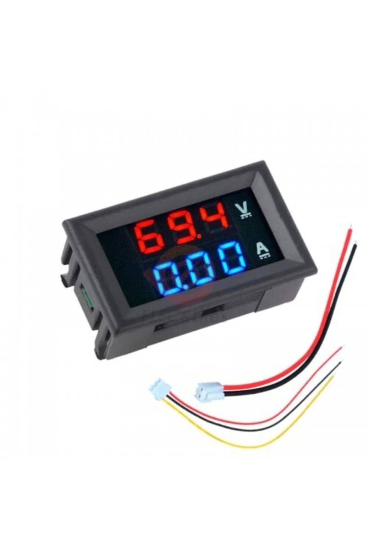 Dijital Dual Voltmetre Ampermetre Volt Akım Ölçer Dc 0-100v 10a