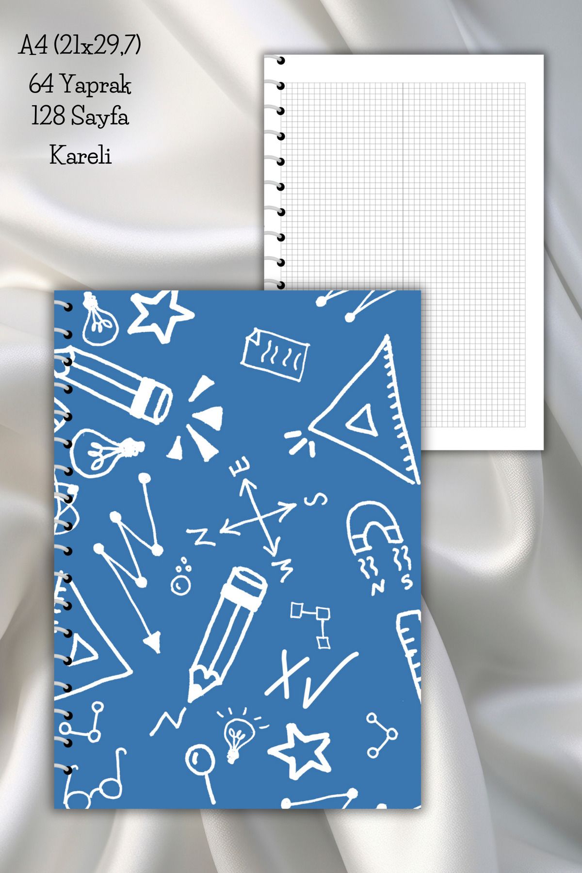 daily notebook-دفتر ملاحظات غير مسطر مقاس A4 |   غطاء PVC |   128 صفحة |   80 جرام ورق عالي الجودة |   مفكرة (21×29,7 سم) 1
