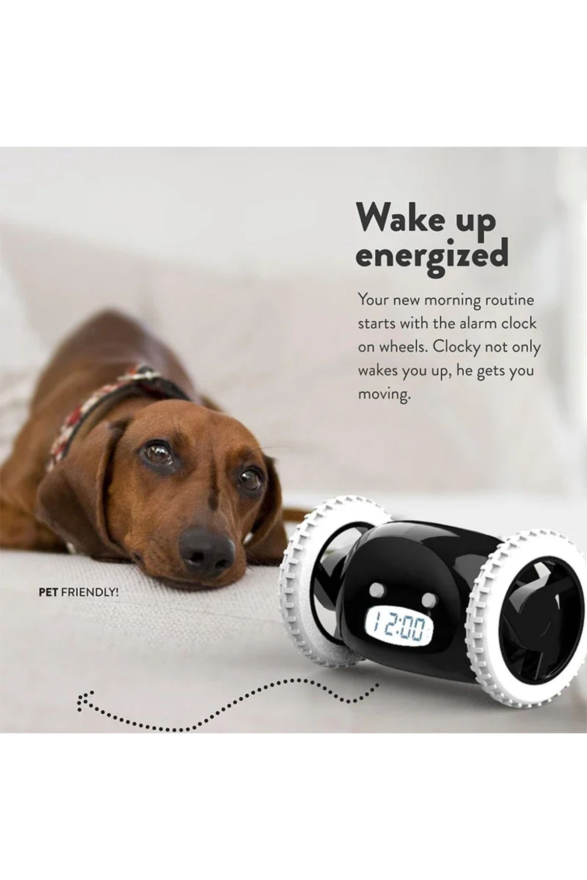 Choice-CLOCKY on Wheels Alarm Clock - Get Out of Bed on Time with Fun and Unique Wake-Up Experience! 4