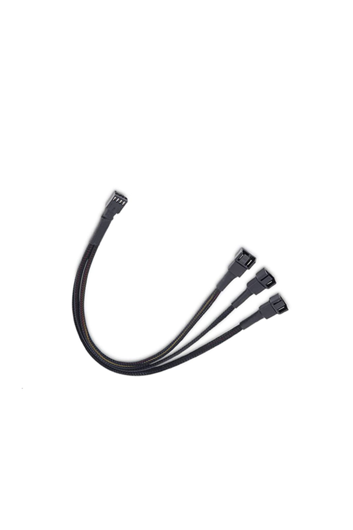 Choice-0.27m Black 10.5 Inch 3 Way 4 Pin Pwm Fan Splitter Cable For Computer Atx Case Cooling Fan 1