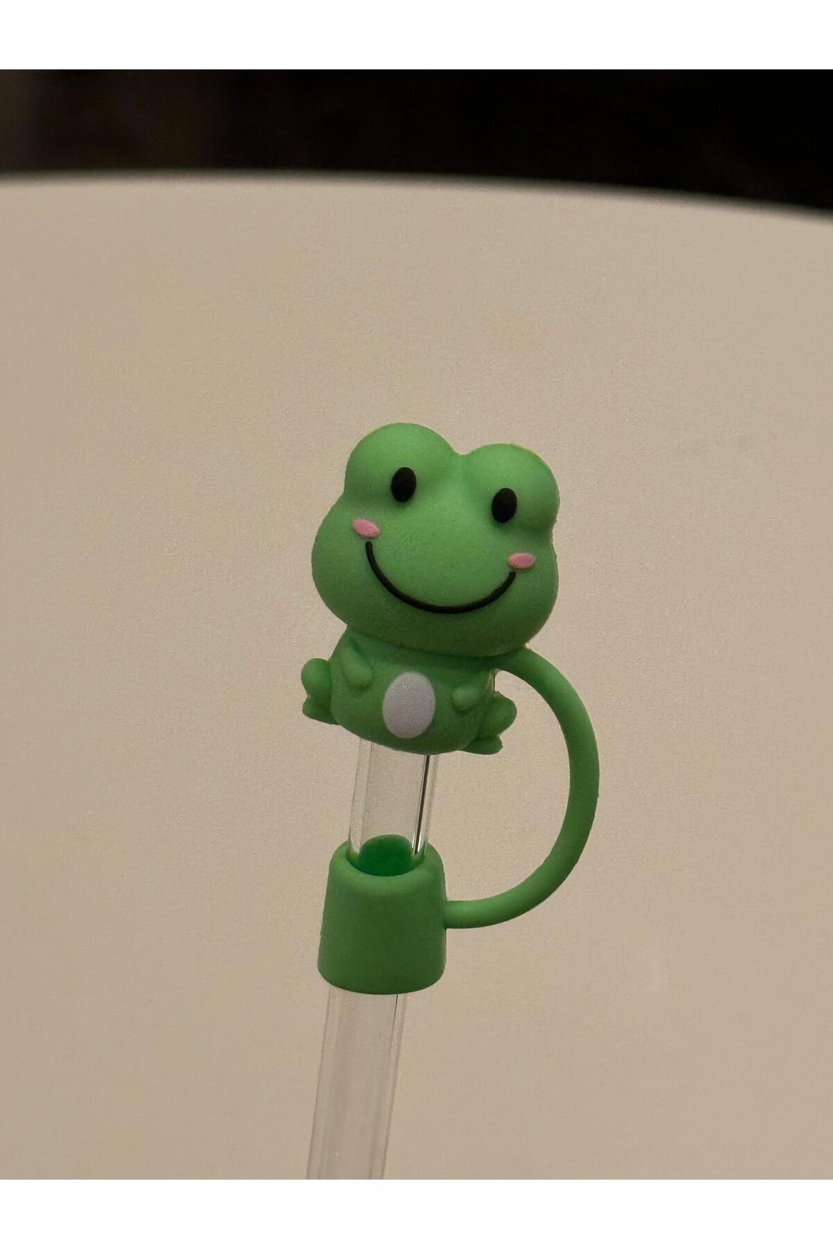 ÇAKRA Kurbağa Model Toz Geçirmez Silikon Sızdırmaz Pipet Kapağı 1 Adet Stanley Termos Ile Uyumlu