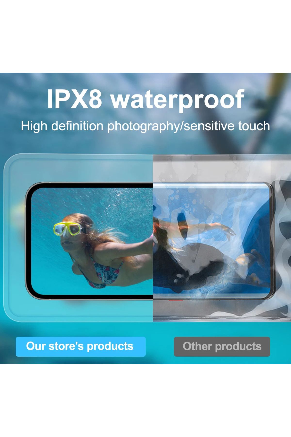 Choice-Waterproof Phone Case Pouch Bag for IPhone 13 14 15 Pro Max Case Swimming Dry Bag Underwater Cove... 4